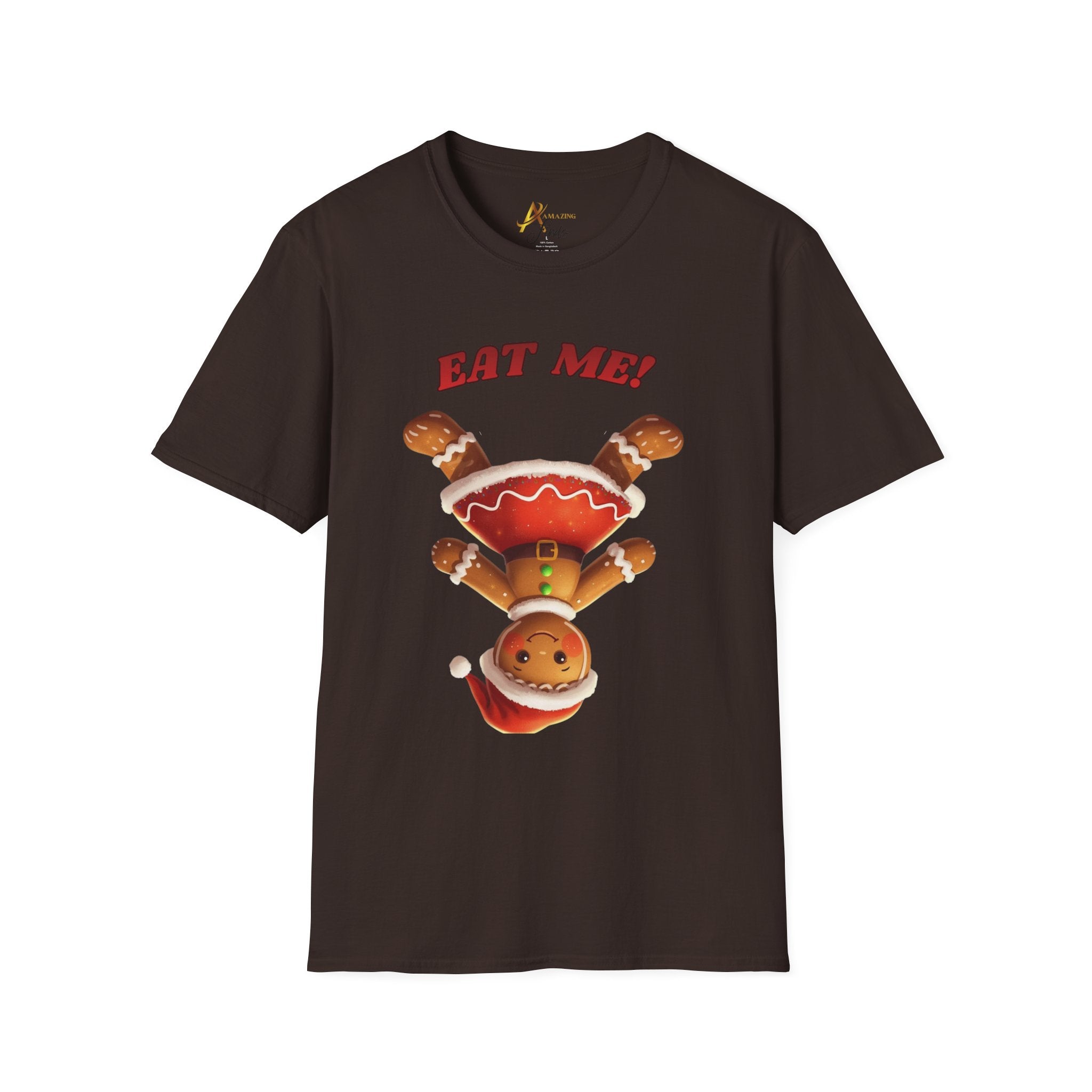 Adult Themed Gingerbread Woman T-Shirt -  'Eat Me!' Christmas Attire