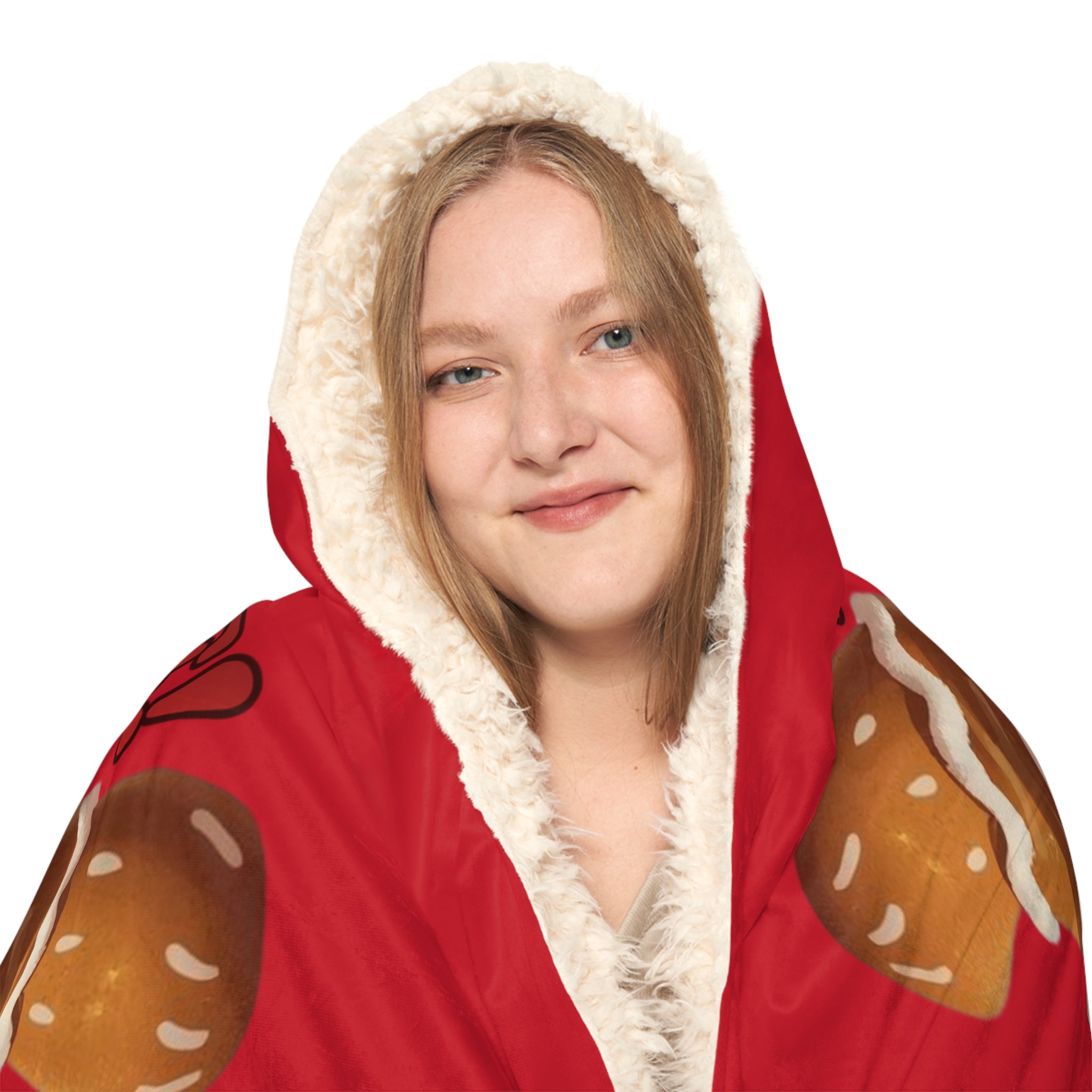 Gingerbread Girl Hooded Snuggle Blanket – Cute 'Eat Me' Throw