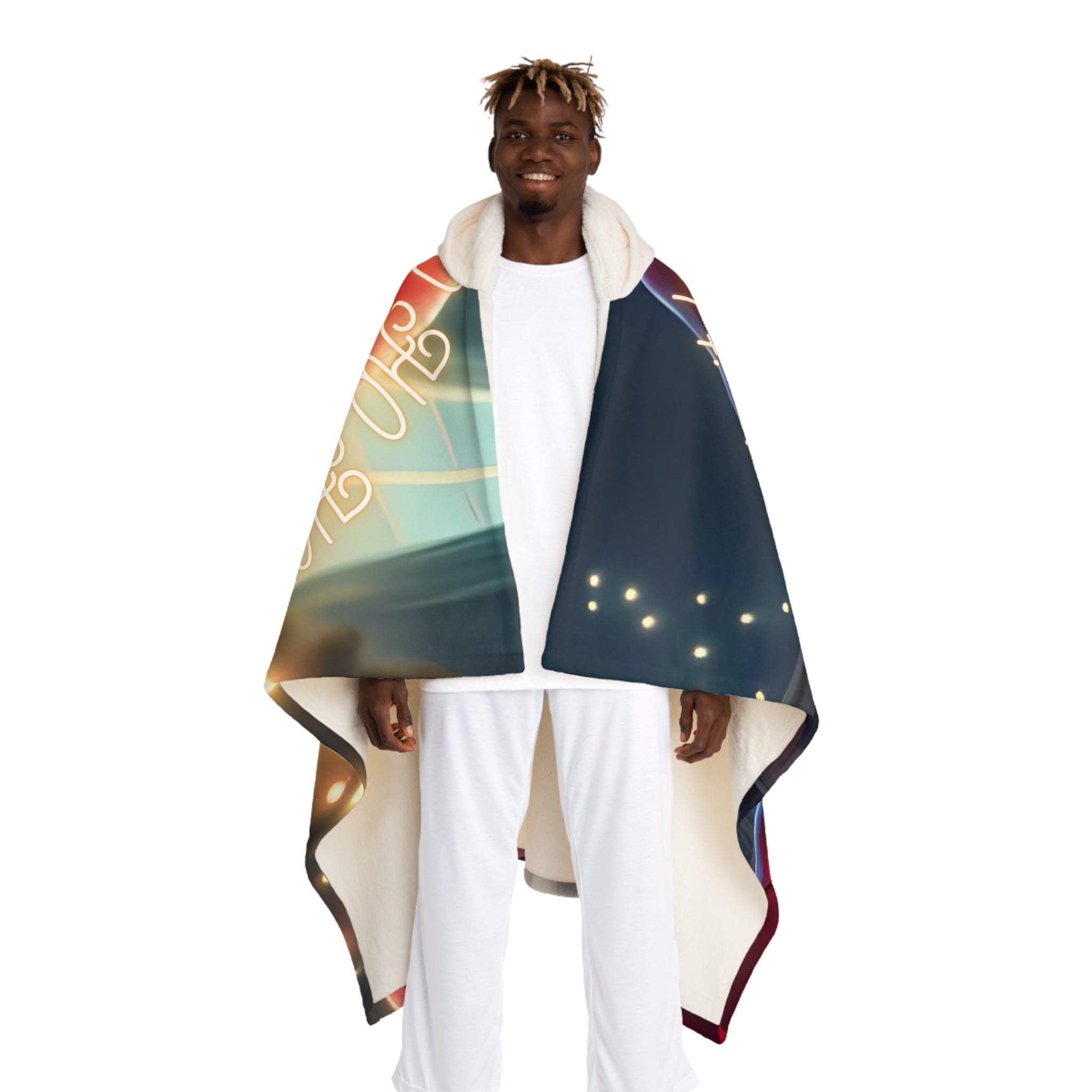 Hooded Sherpa Christmas Santa "Eat Cookie" Blanket — "I Do It For The Ho Ho Ho's'"