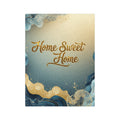 Home Sweet Home Velveteen Microfiber Blanket — Navy & Gold Decorative Throw