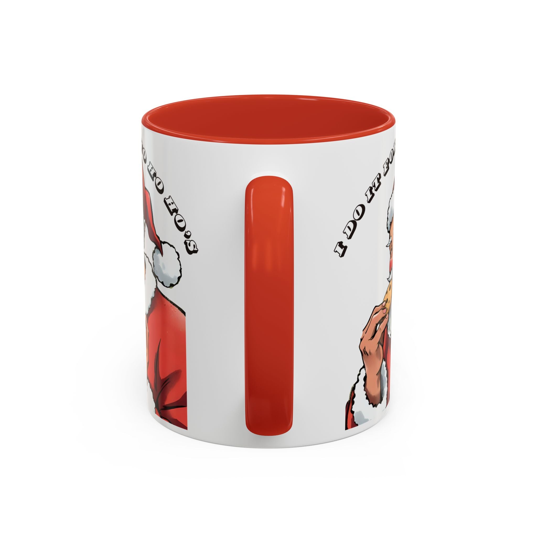 Coffee Mug - Santa Eating Cookie "I Do It For The Ho Ho Ho" Holiday Christmas Mug (11/15 oz)