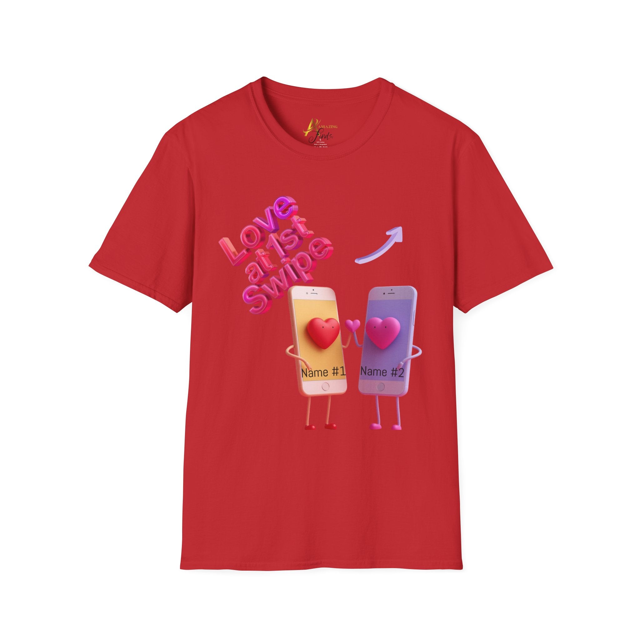 Personalized "Love at First Swipe" T-Shirt - Valentine's Day