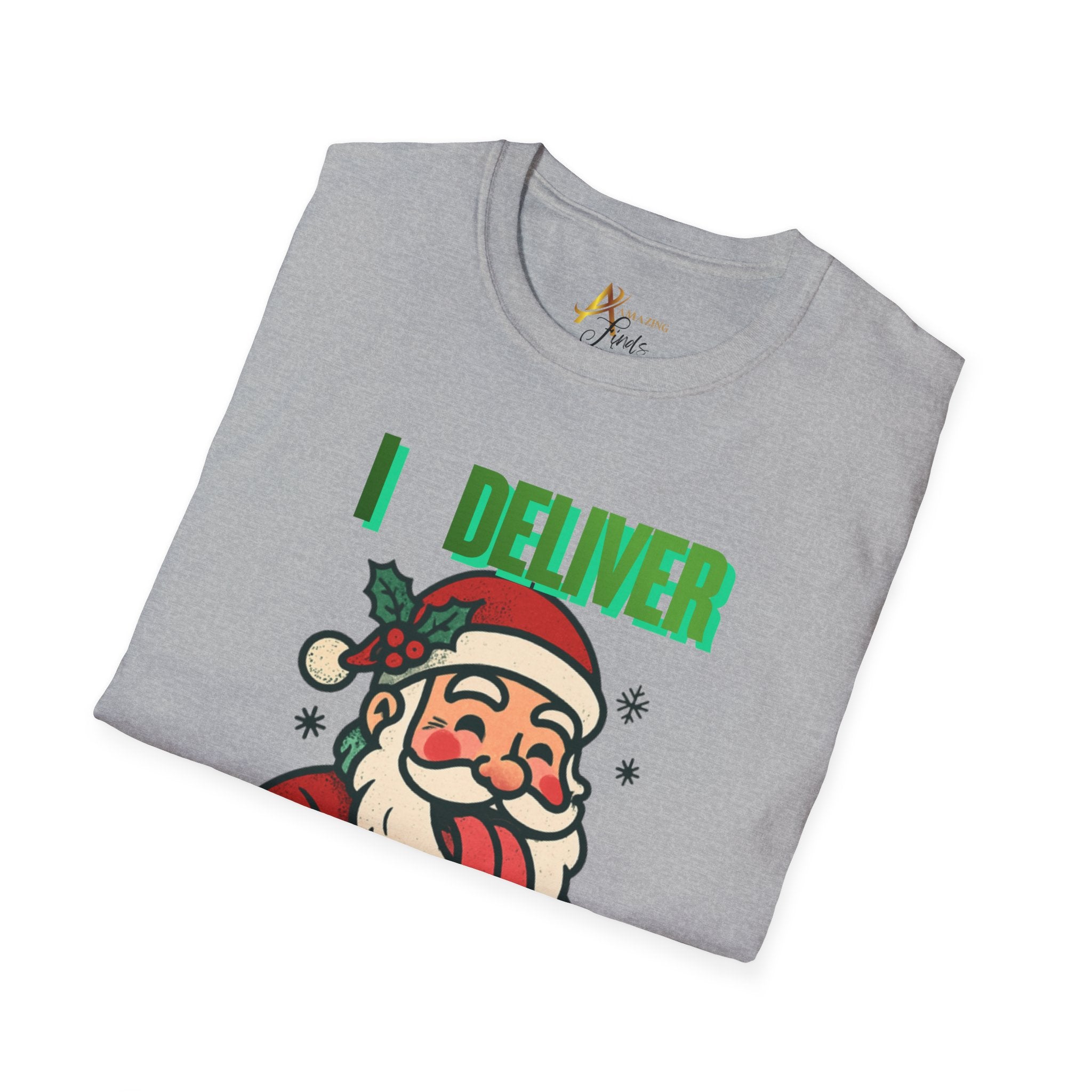 Adult Themed Santa T-Shirt - 'I Deliver All Night Long' Christmas Attire
