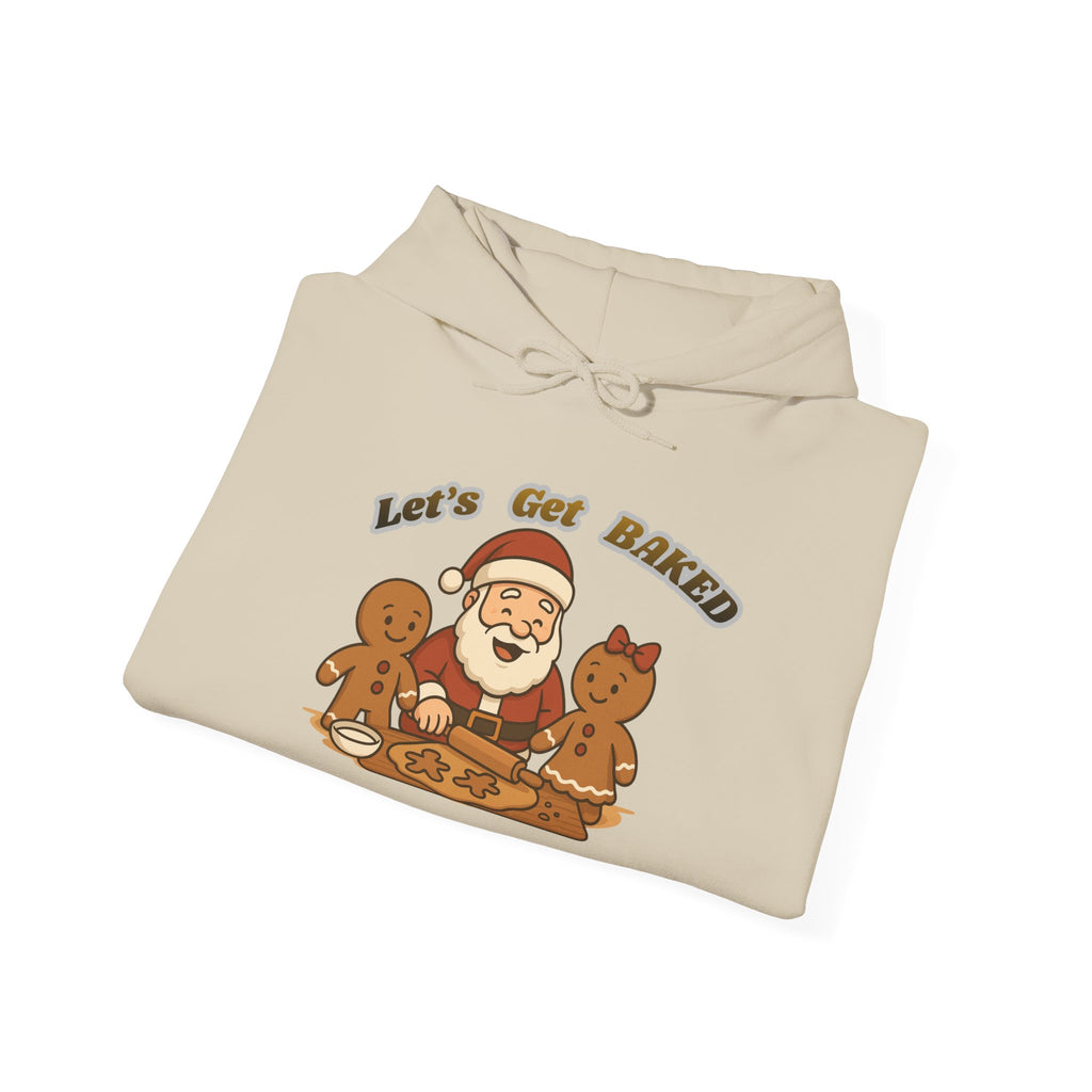 Adult Themed Santa Baking Hoodie — 'Let’s Get Baked' Christmas Attire