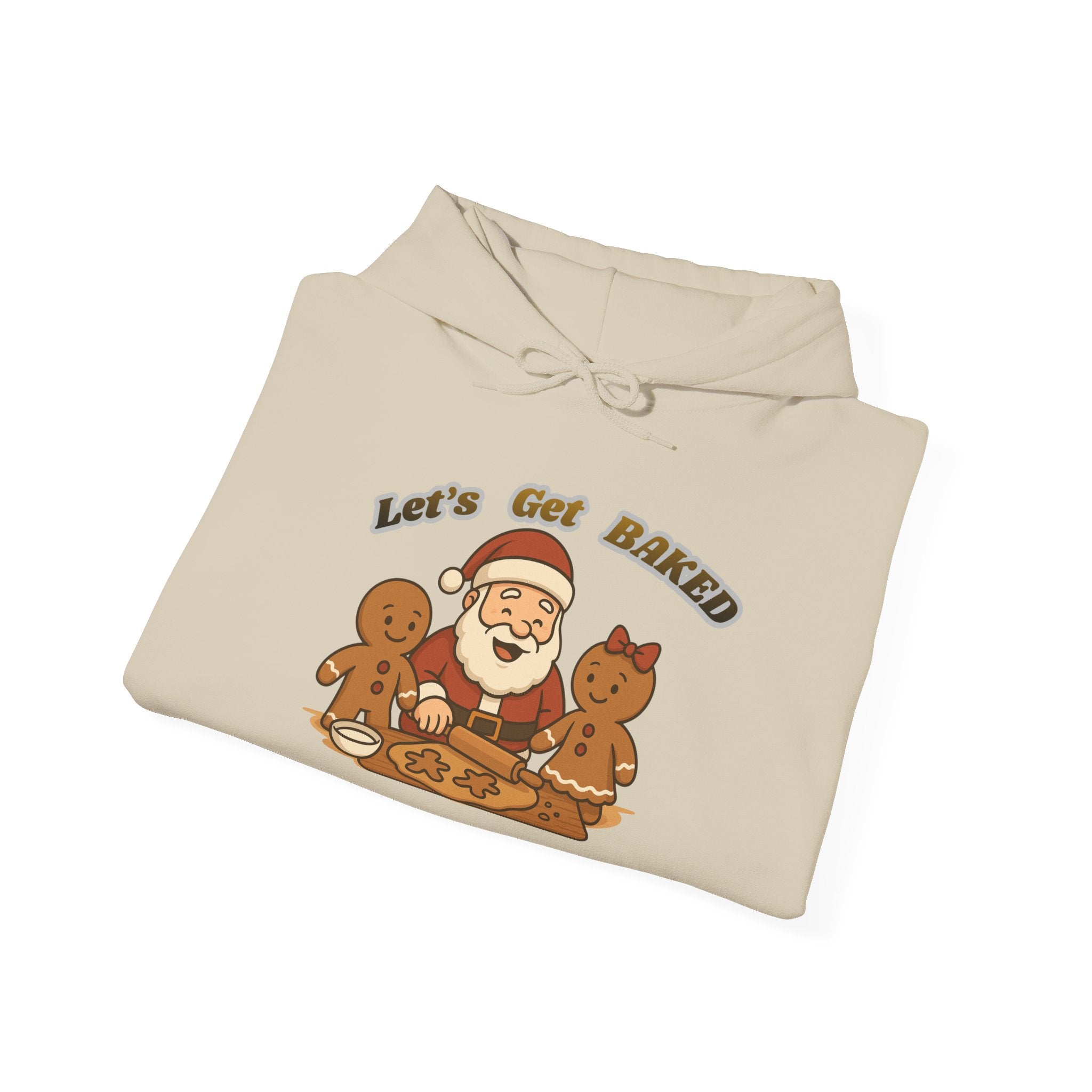 Adult Themed Santa Baking Hoodie — 'Let’s Get Baked' Christmas Attire