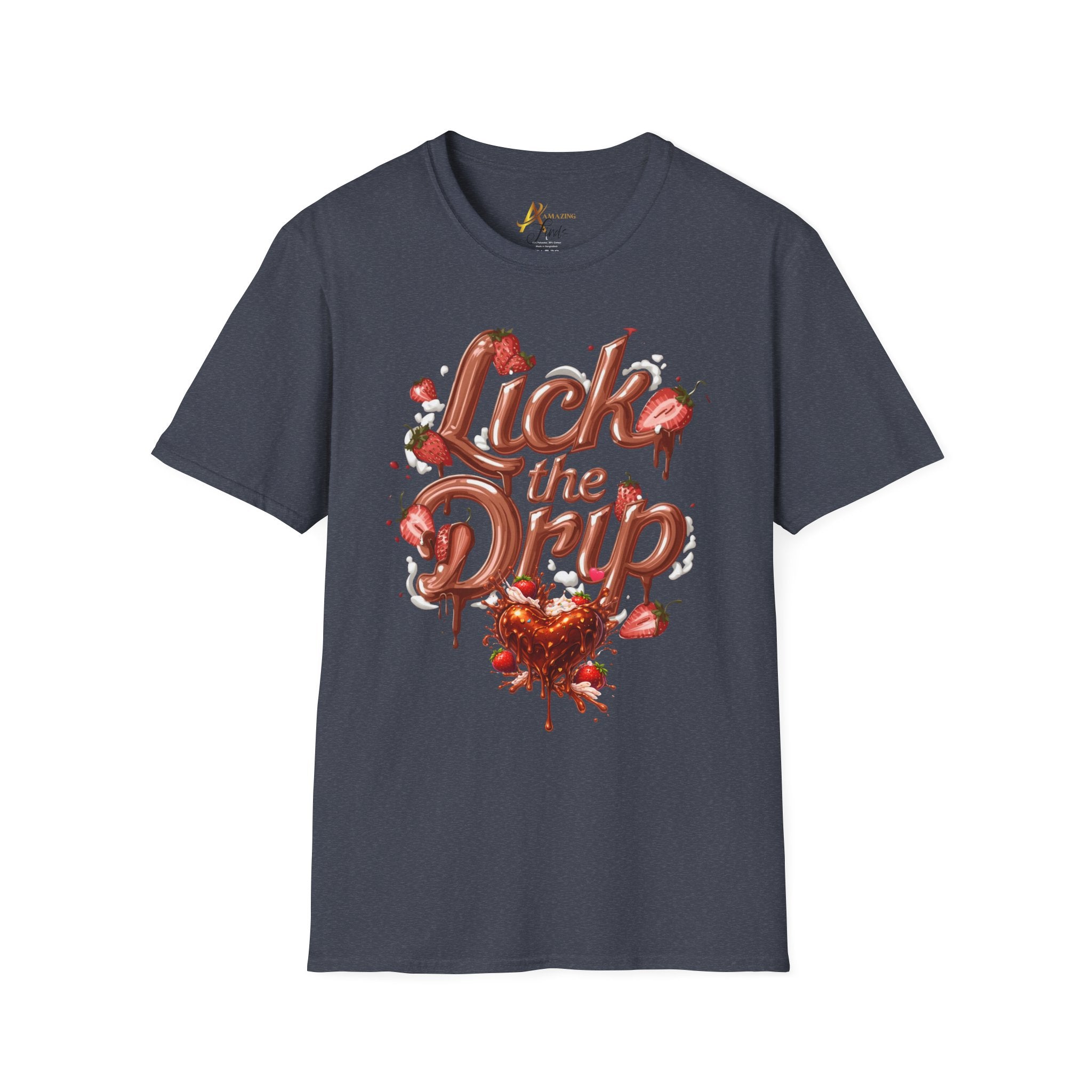 Strawberry Dripping Heart Splash T-Shirt | Valentine Shirt