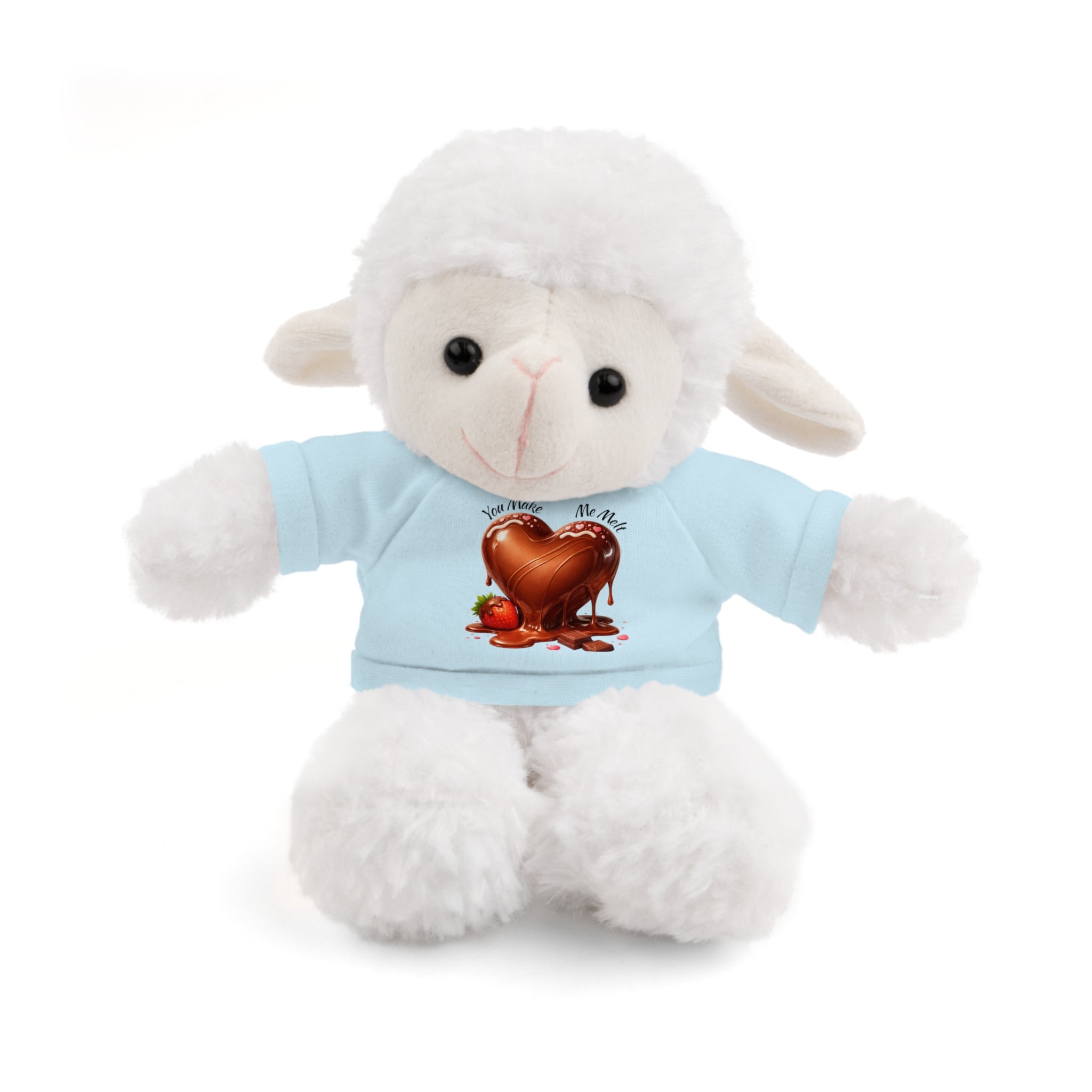 Valentine’s Chocolate Heart Plush with Tee — Stuffed Animal Gift