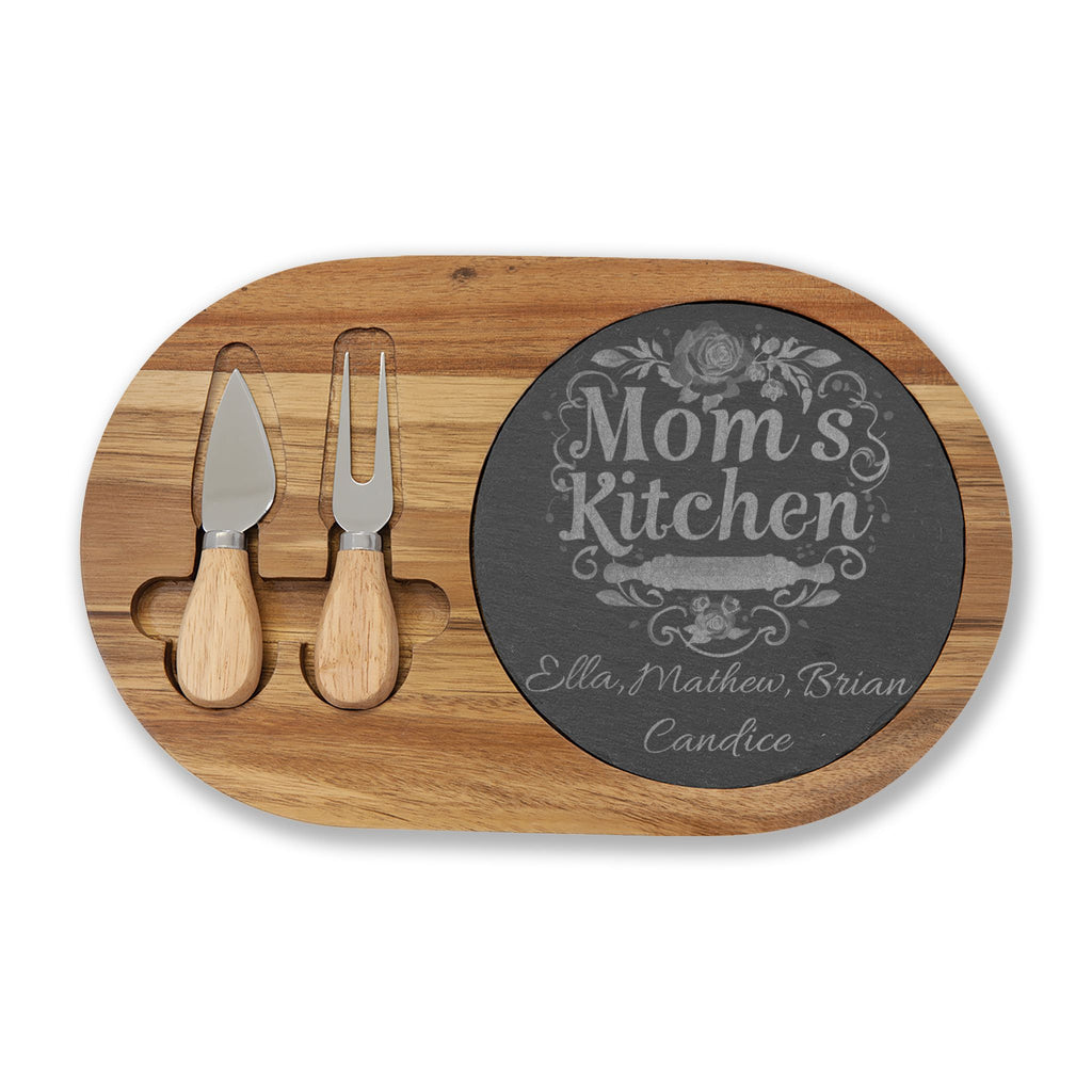 Engraved Mom’s Kitchen Charcuterie Board