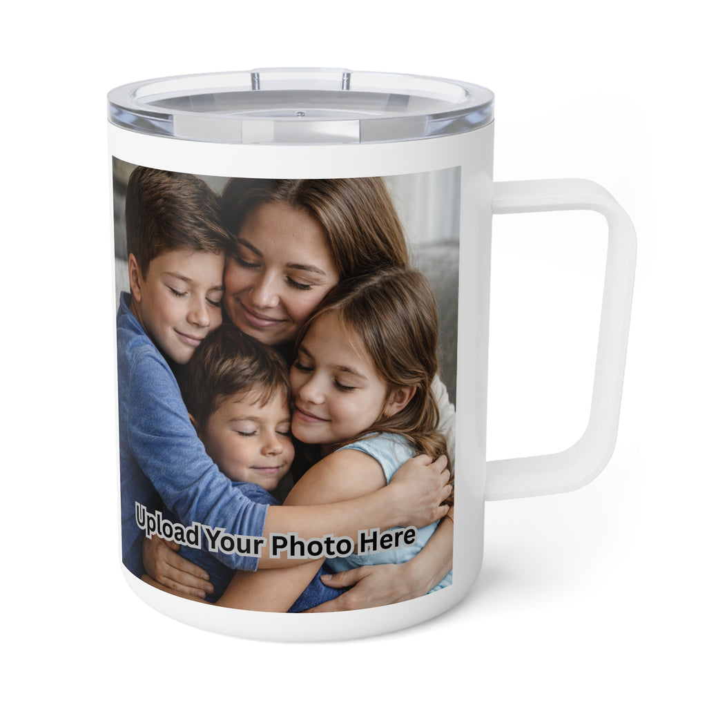 Personalized 10oz Insulated Coffee Mug – "Month With Mom" Photo Travel Tumbler