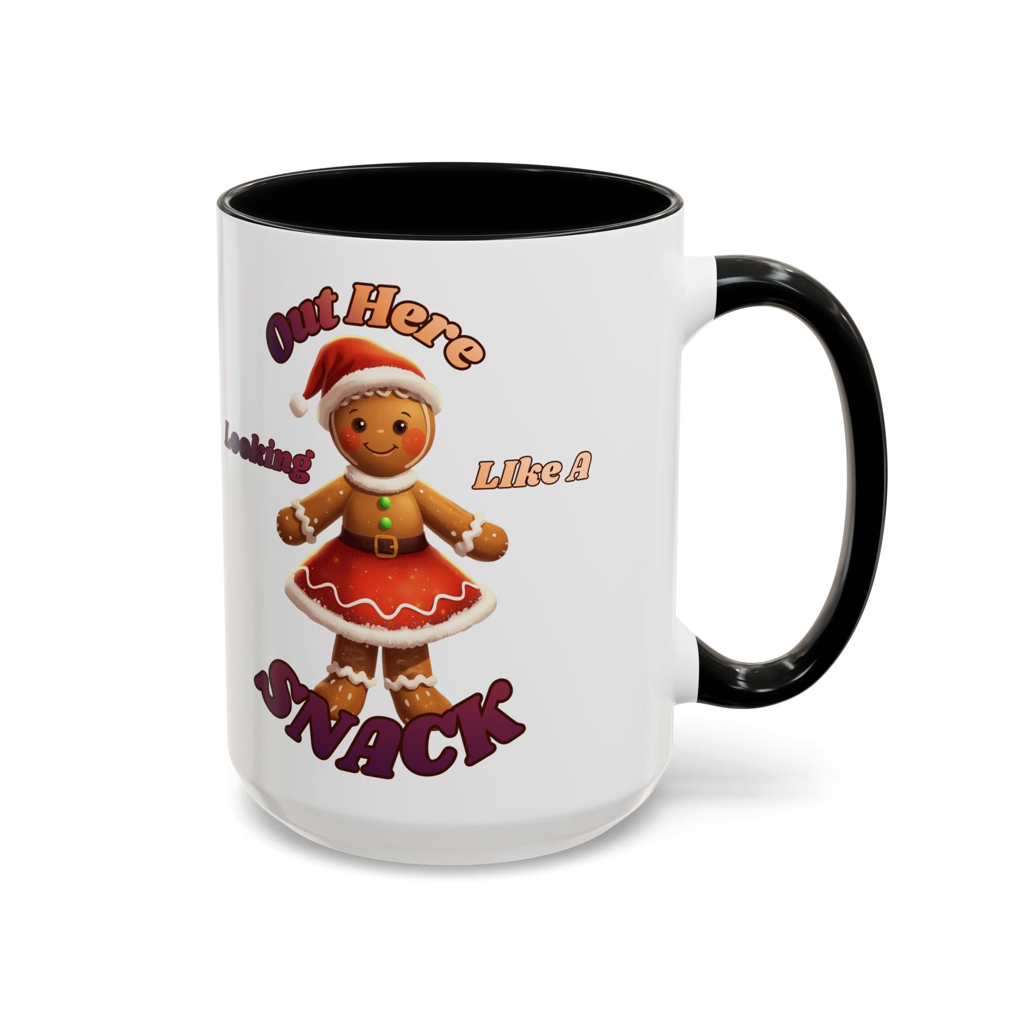 Festive Gingerbread Holiday Gift (11/15 oz) - 'Out Here Looking Like A Snack' Coffee Mug