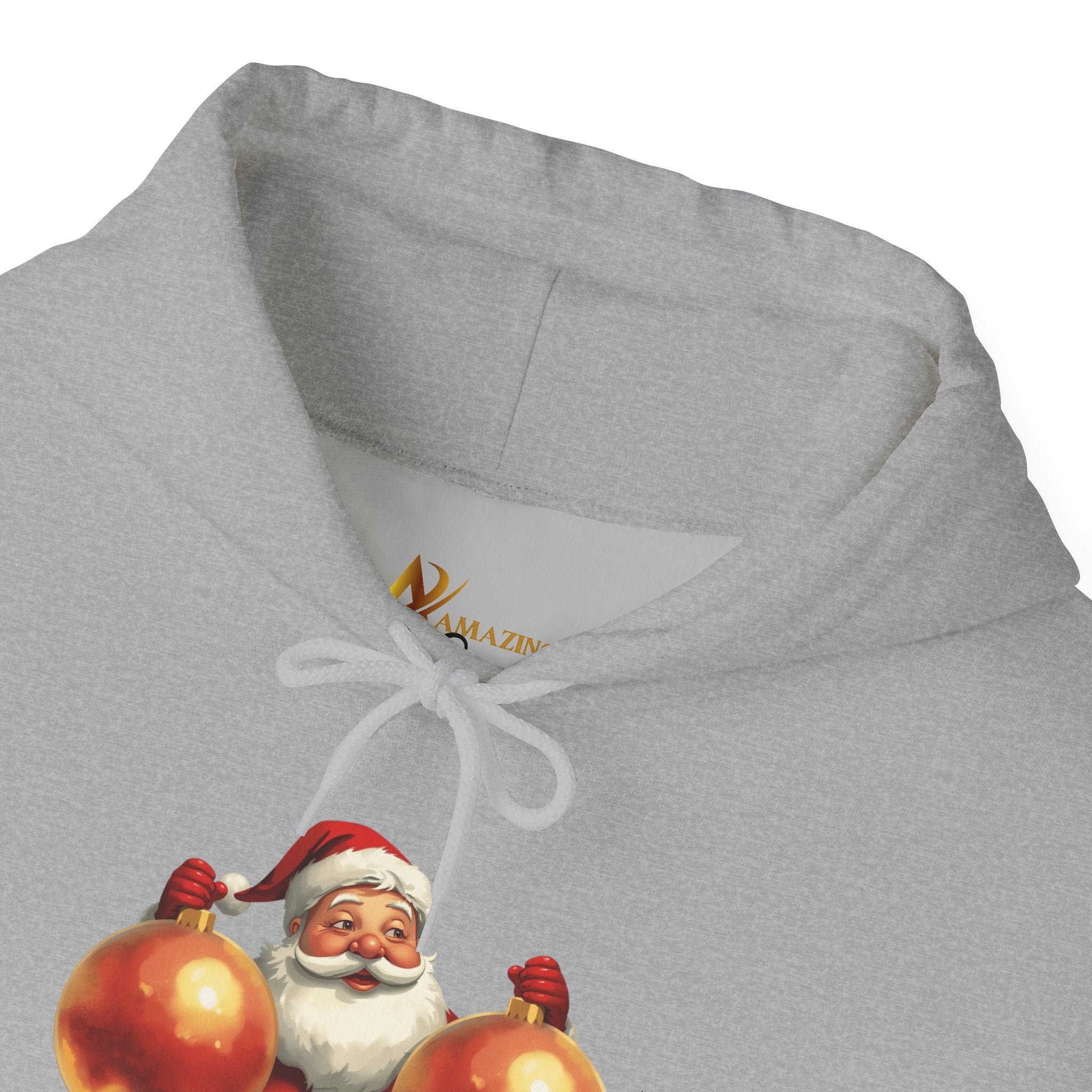 Adult Themed Santa Ornament Hoodie - 'Balls Deep Into Christmas' Christmas Attire