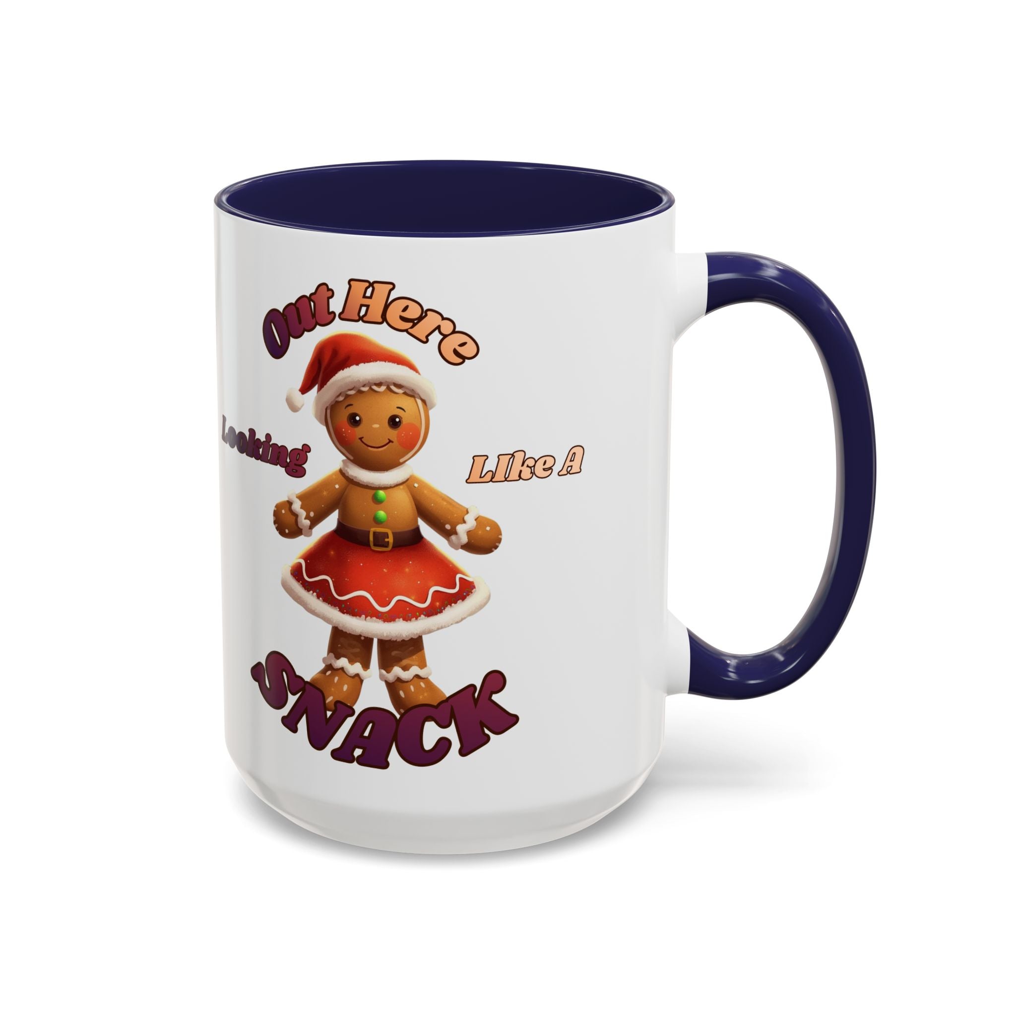 Festive Gingerbread Holiday Gift (11/15 oz) - 'Out Here Looking Like A Snack' Coffee Mug