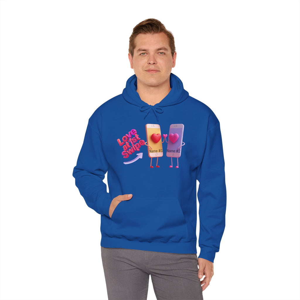Love at First Swipe Hoodie Personalized Valentine