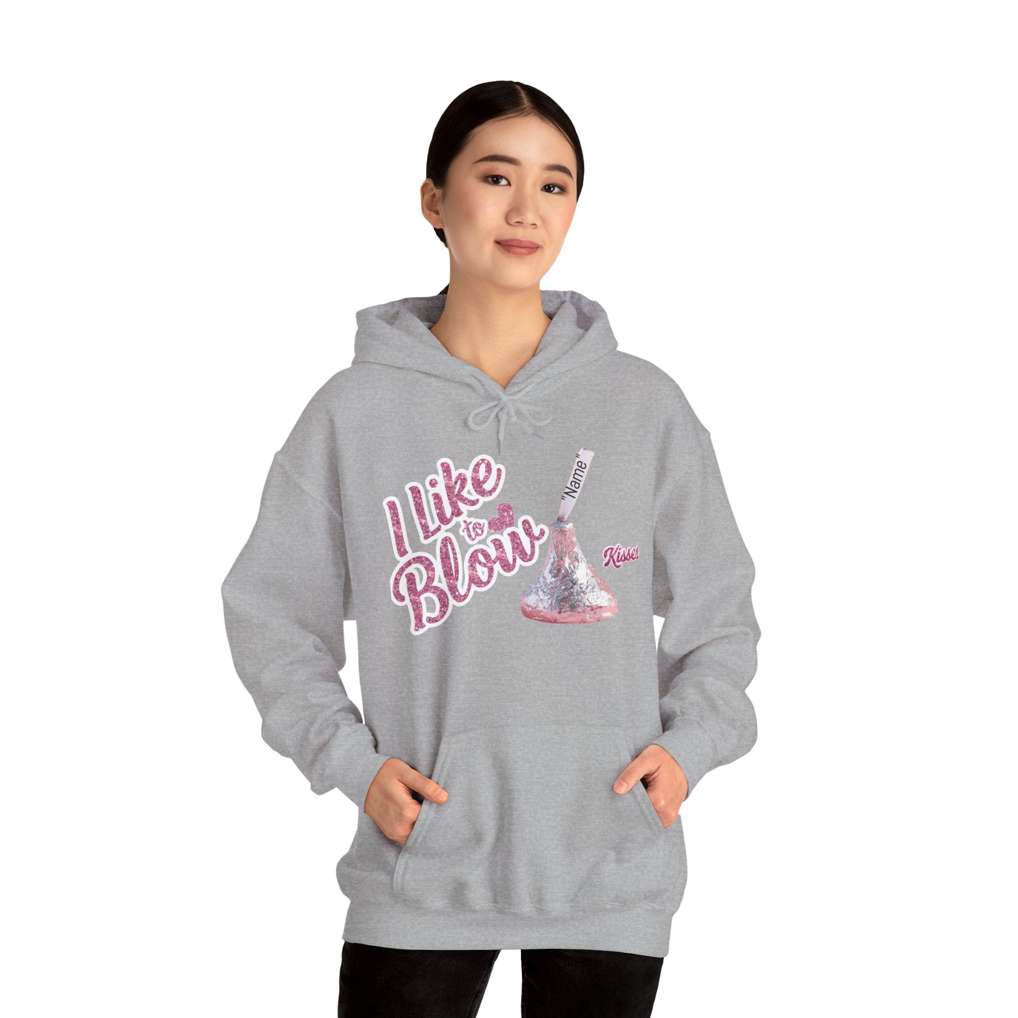 Personalized Valentines Hoodie, Kiss