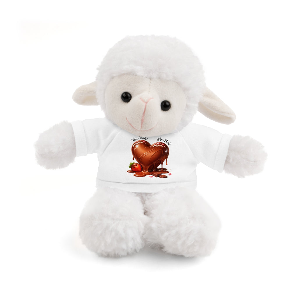 Valentine’s Chocolate Heart Plush with Tee — Stuffed Animal Gift