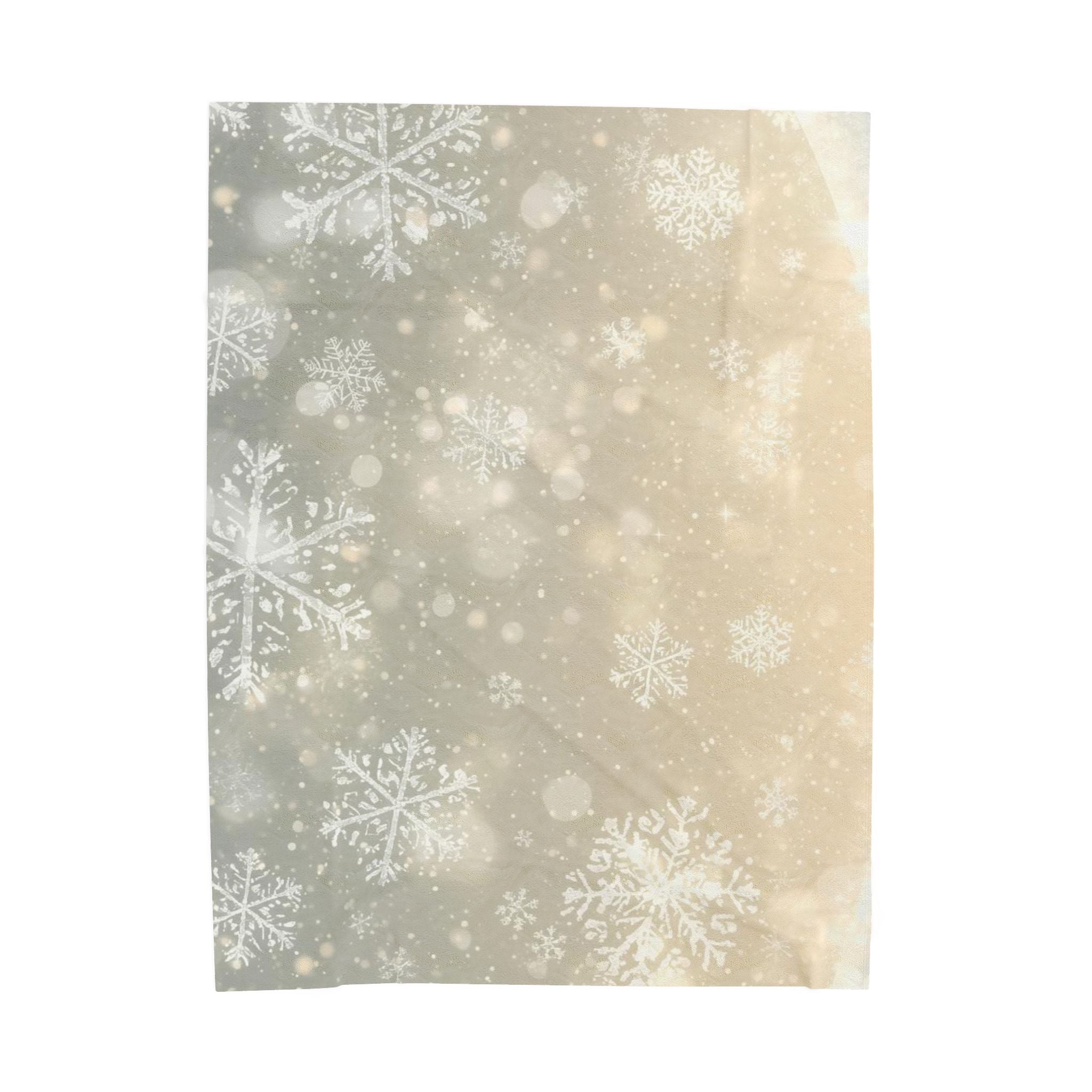 Snowflake Velveteen Plush Blanket — Cozy Winter Throw