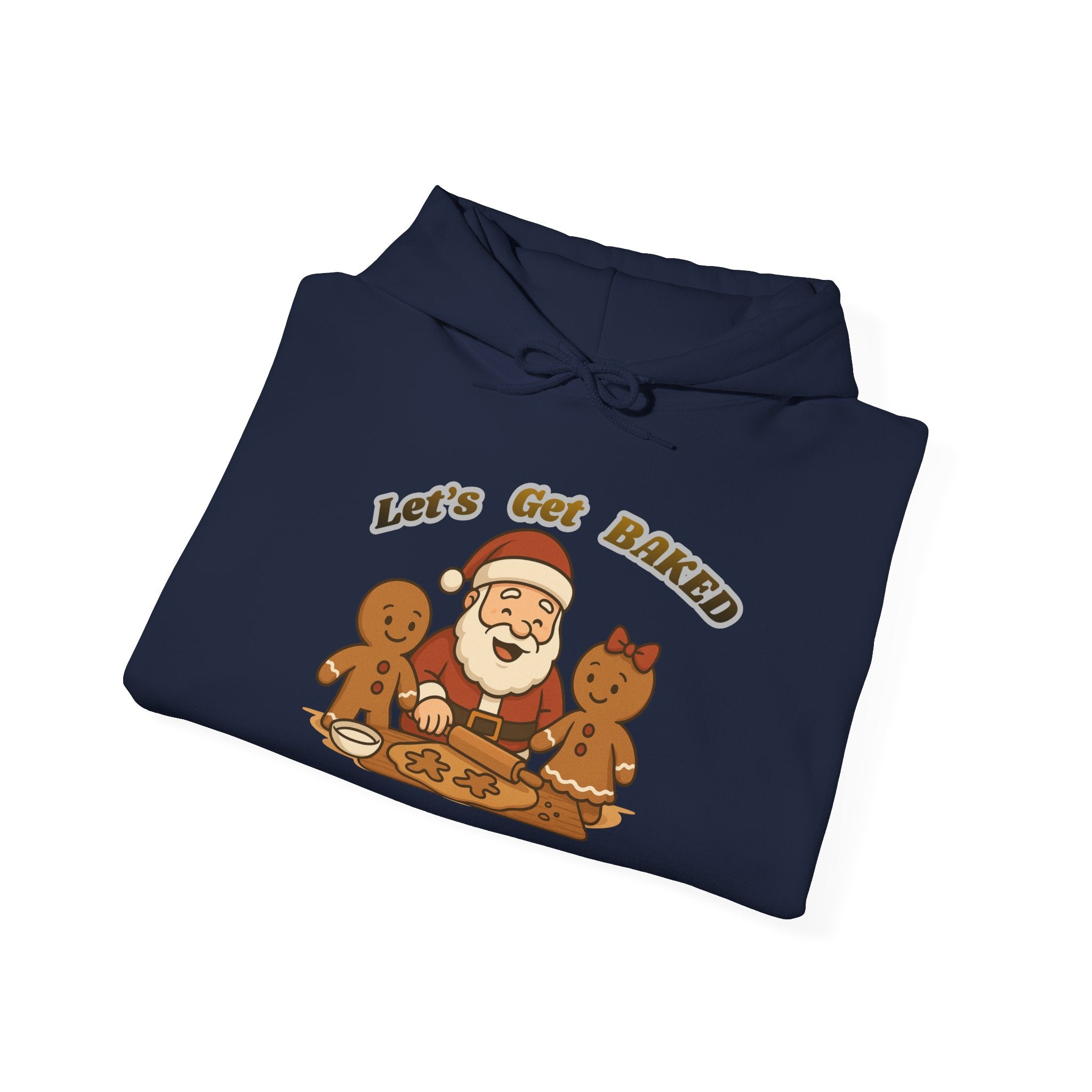 Adult Themed Santa Baking Hoodie — 'Let’s Get Baked' Christmas Attire