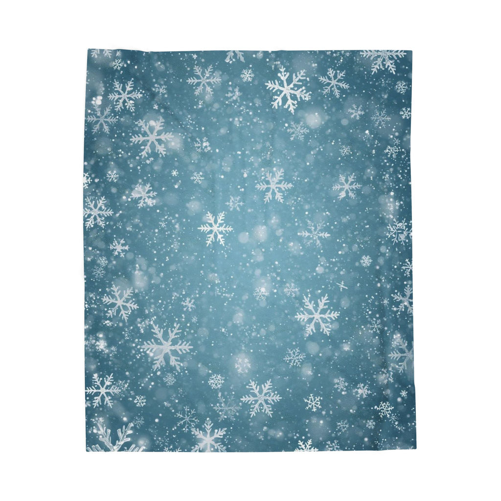Snowflake Velveteen Plush Blanket — Cozy Winter Throw