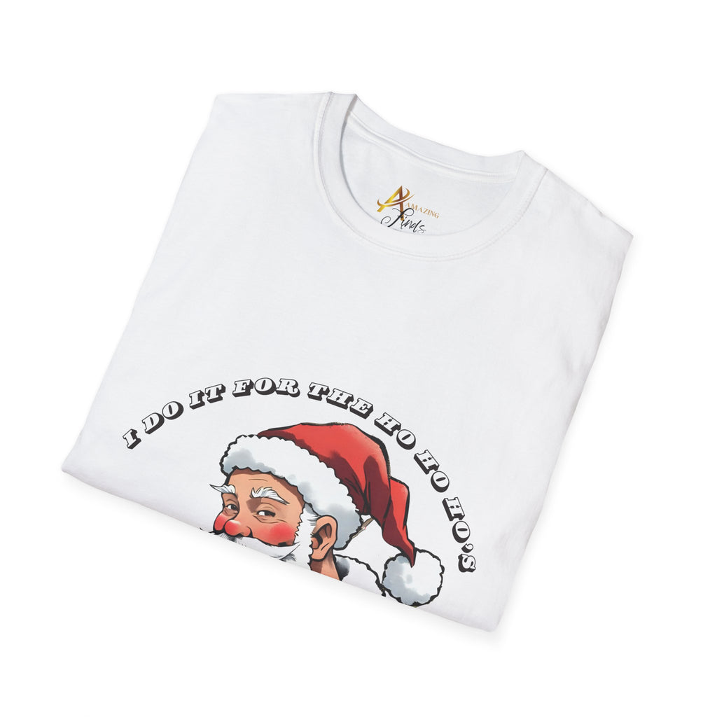 Adult Themed Santa Cookie T-Shirt - 'I Do It For The Ho Ho Ho's' Christmas Attire