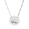 Engravable Circle Necklace – Personalized Heart Family Pendant