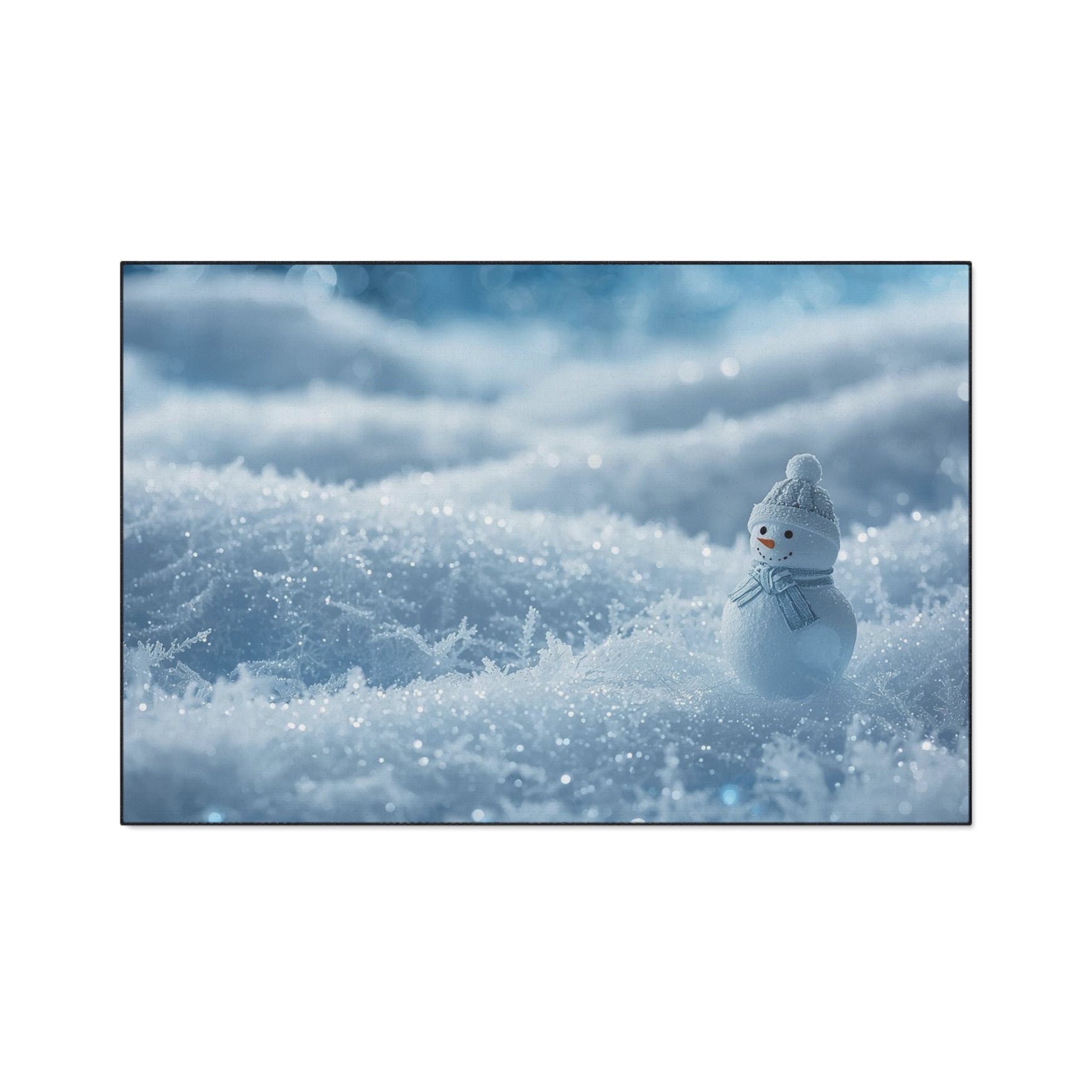 Snowman Winter Scene Heavy-Duty Floor Mat