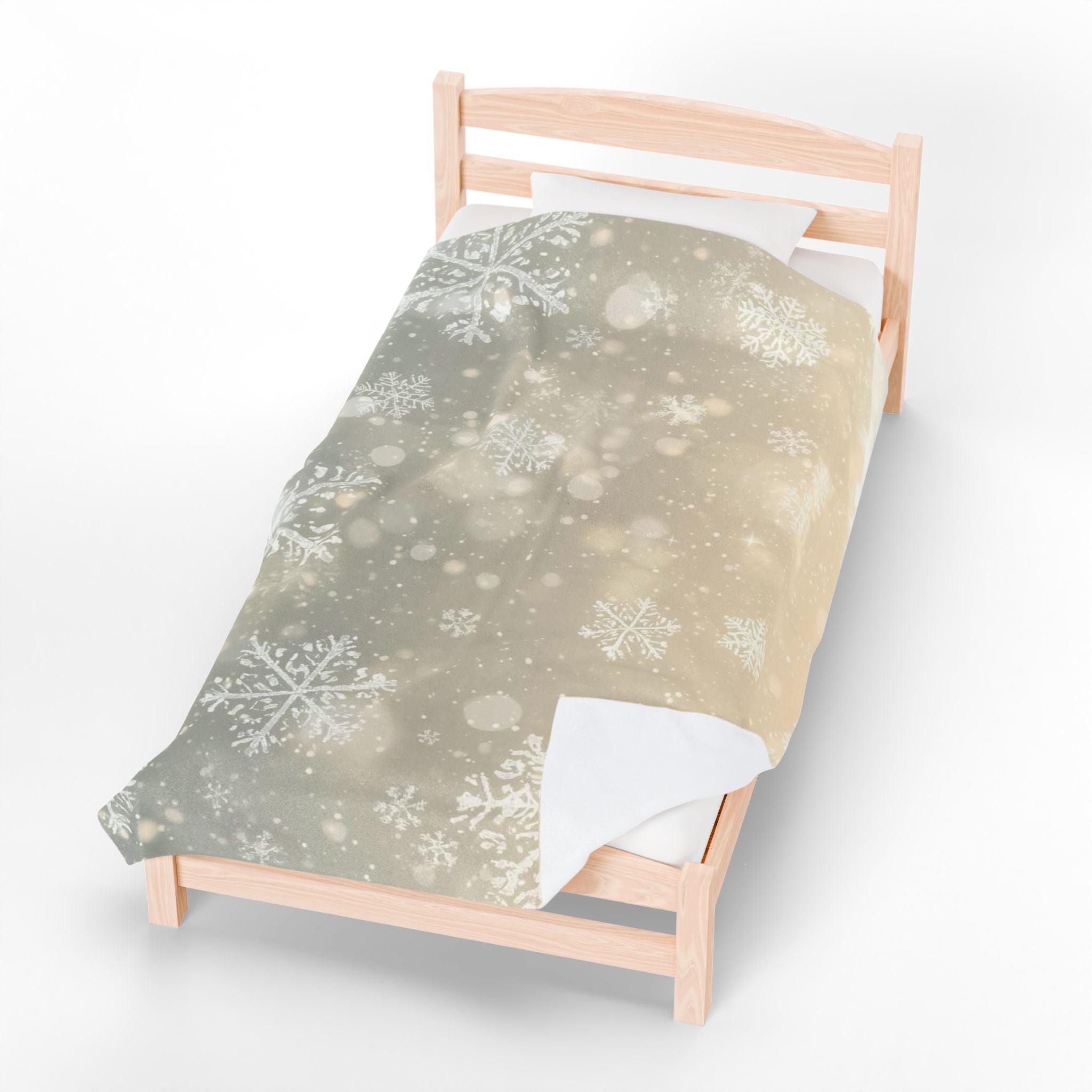 Snowflake Velveteen Plush Blanket — Cozy Winter Throw