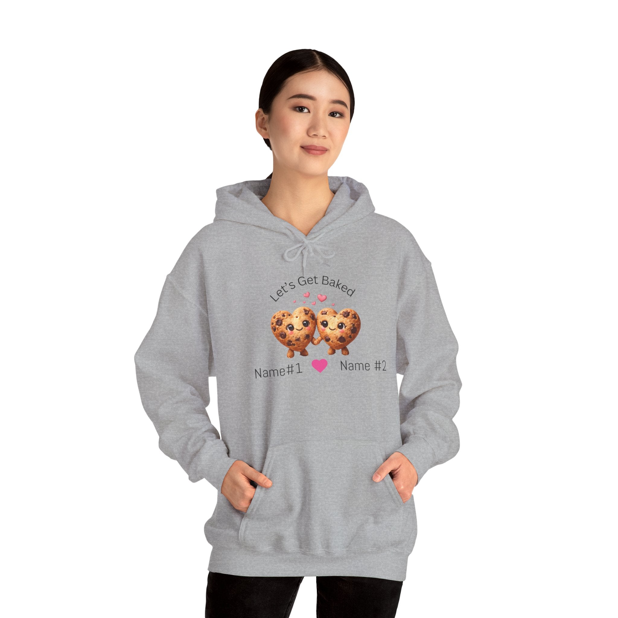 Let's Get Baked Cookie Hoodie — Personalized Couple Sweatshirt