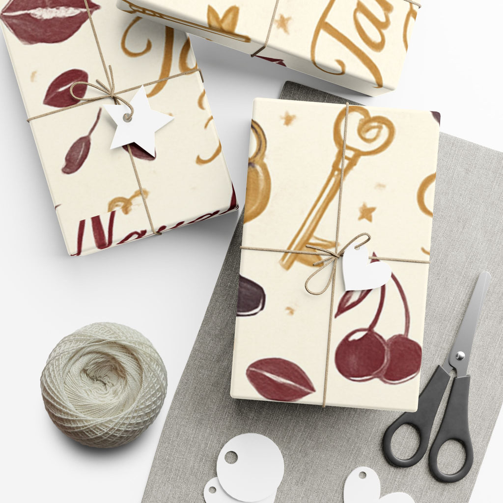 Flirty ‘Naughty But Nice’ Gift Wrap Paper 29" x 72"