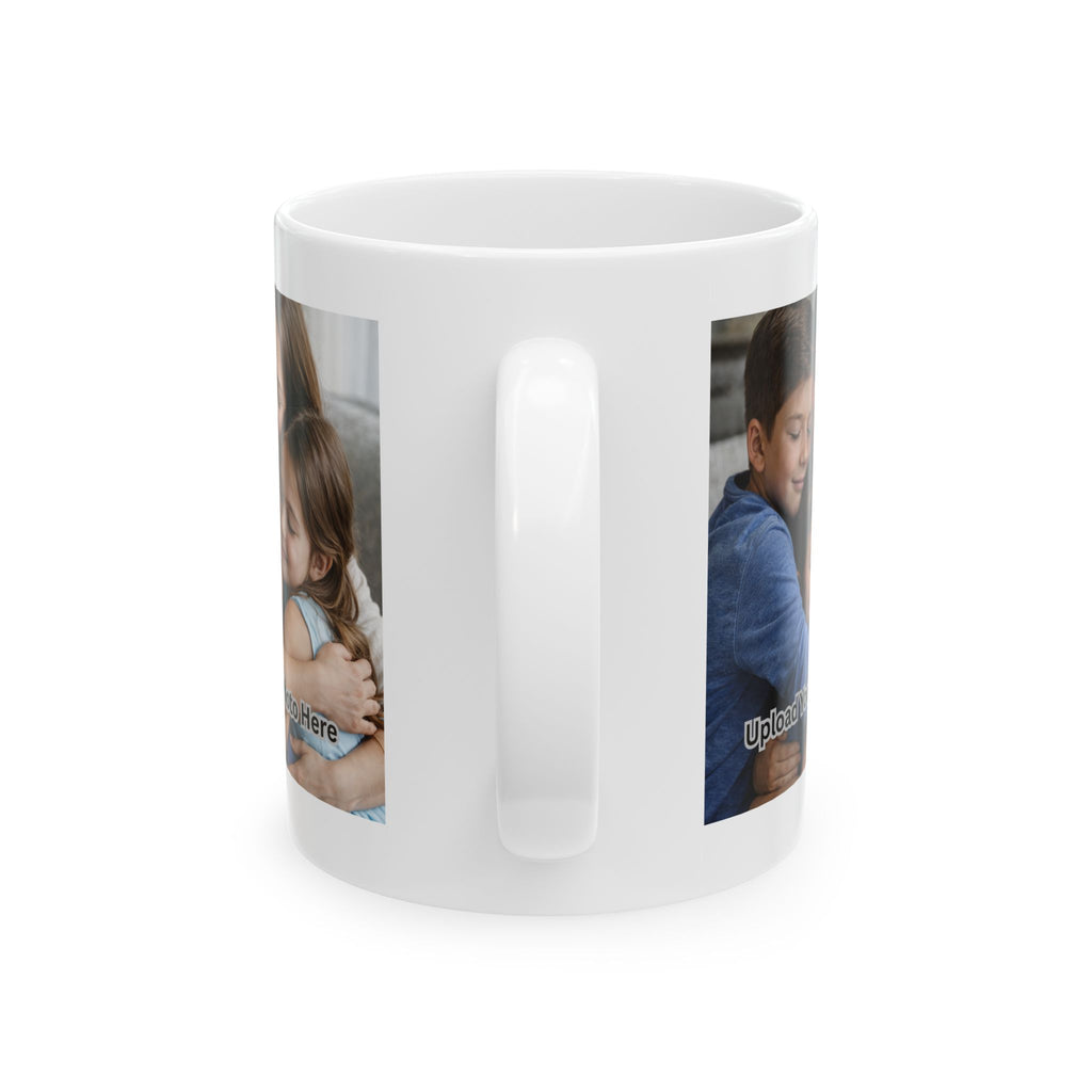 “Warmth Begins With Mom” Ceramic Mug — Mother’s Day Photo Collage Coffee Cup (11oz & 15oz)