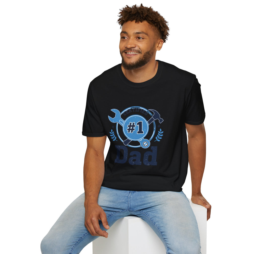 Certified #1 Dad T-Shirt — "Here's to the Best Dad Ever!" Personalized Family Message