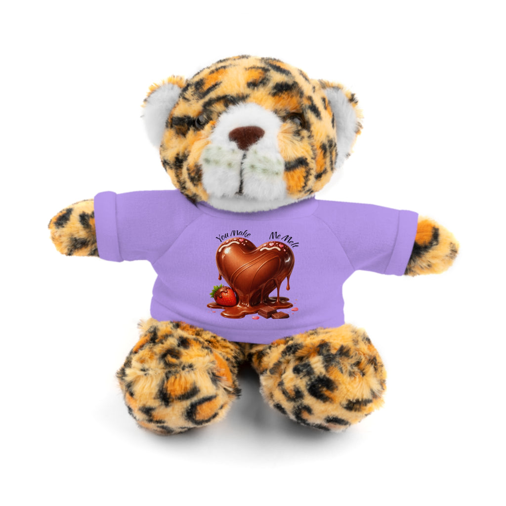 Valentine’s Chocolate Heart Plush with Tee — Stuffed Animal Gift