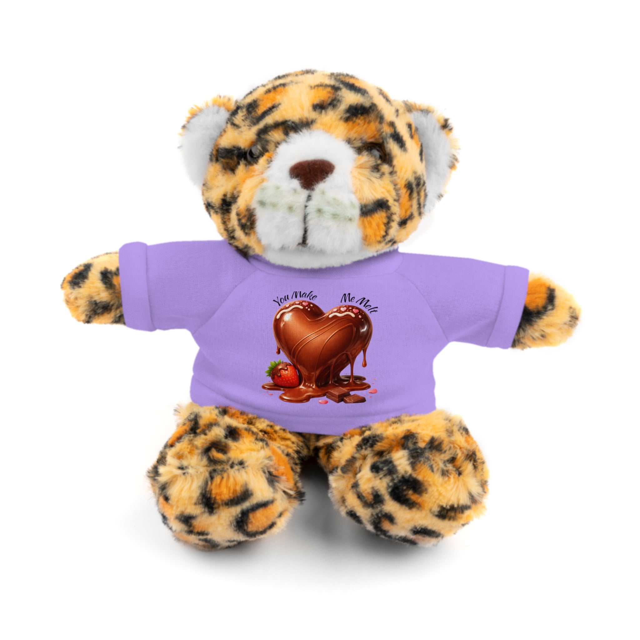 Valentine’s Chocolate Heart Plush with Tee — Stuffed Animal Gift