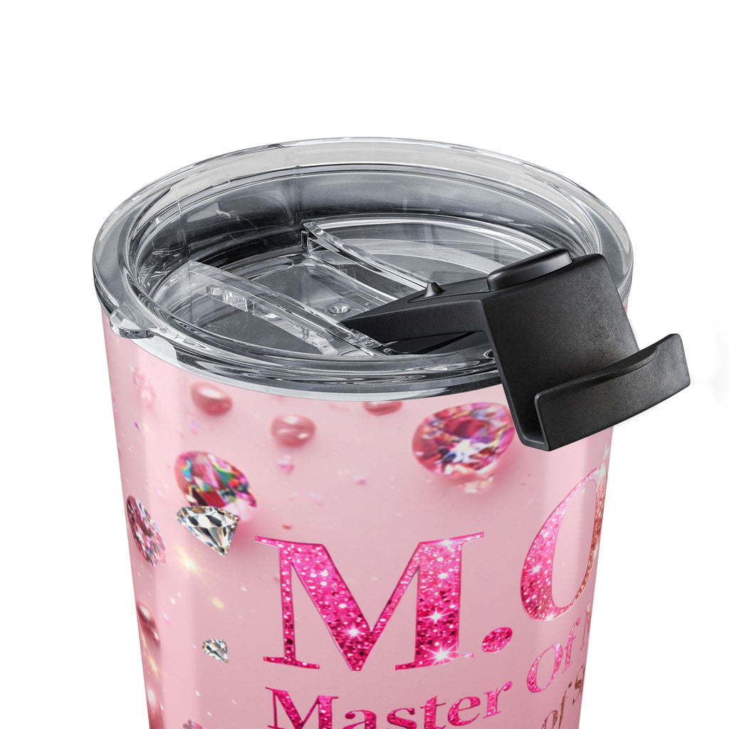 Personalized Sparkle 20oz Insulated Tumbler — Pink Rhinestone ‘Queen of Sparkles’ Gift