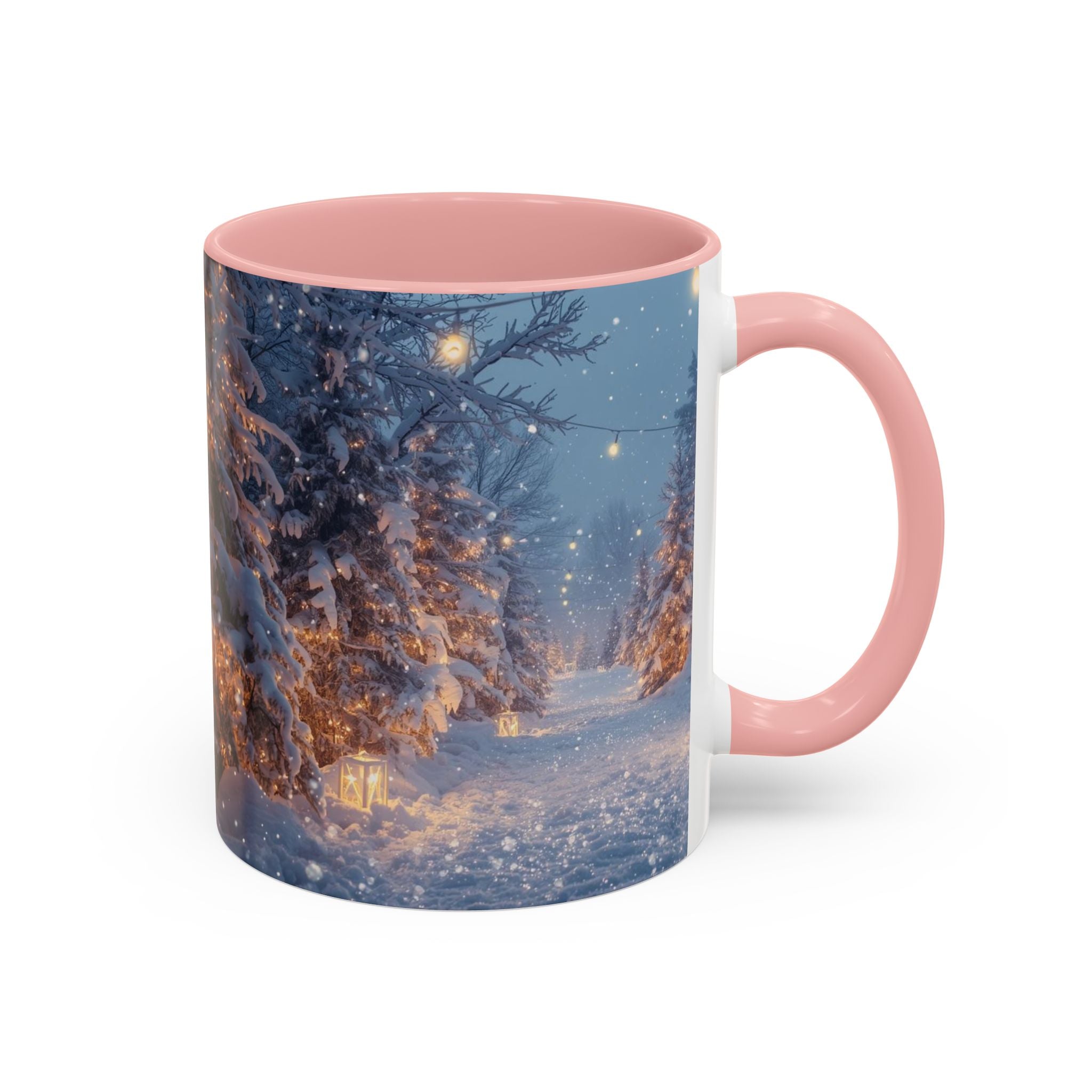 Winter Snowy Forest Coffee Mug — Cozy Holiday Evening Accent Mug