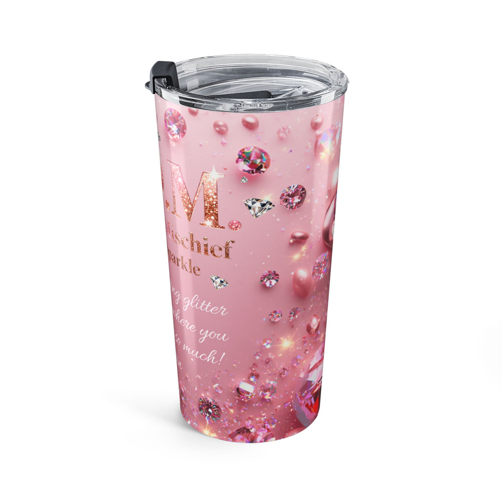 Personalized Sparkle 20oz Insulated Tumbler — Pink Rhinestone ‘Queen of Sparkles’ Gift