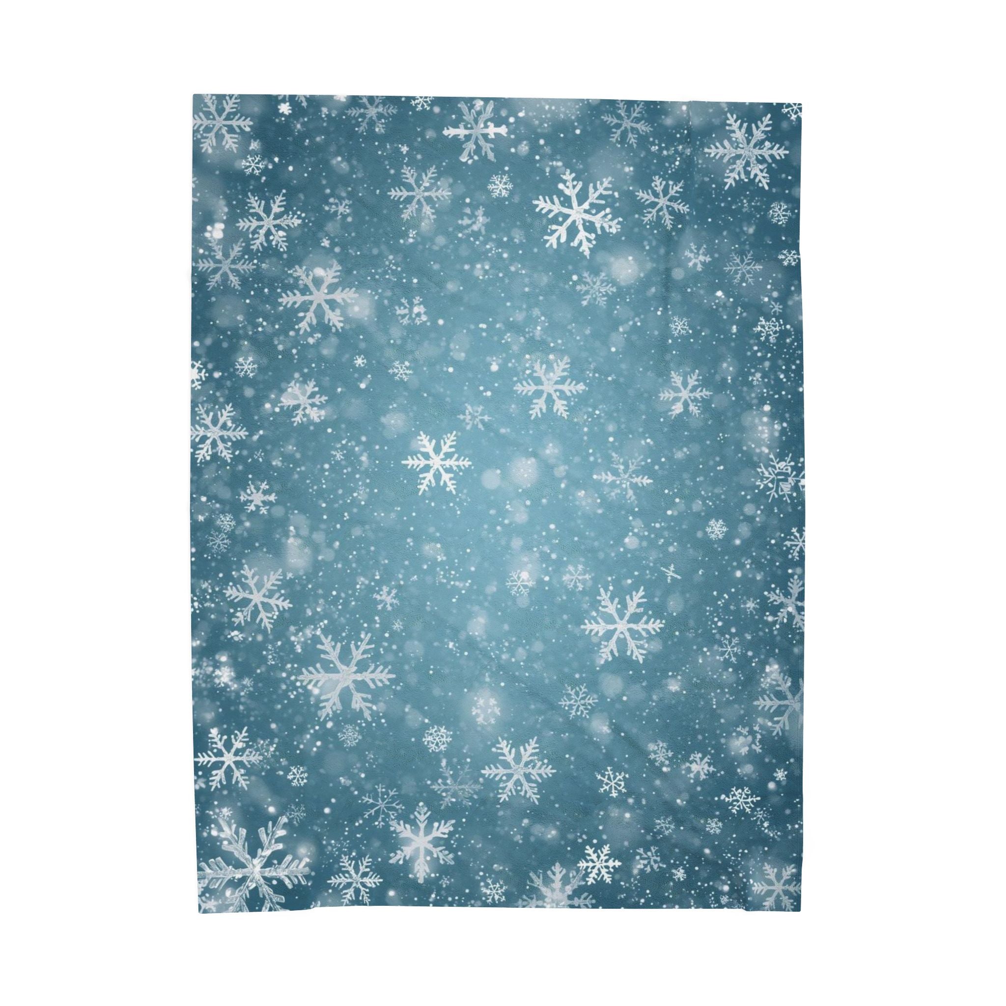 Snowflake Velveteen Plush Blanket — Cozy Winter Throw