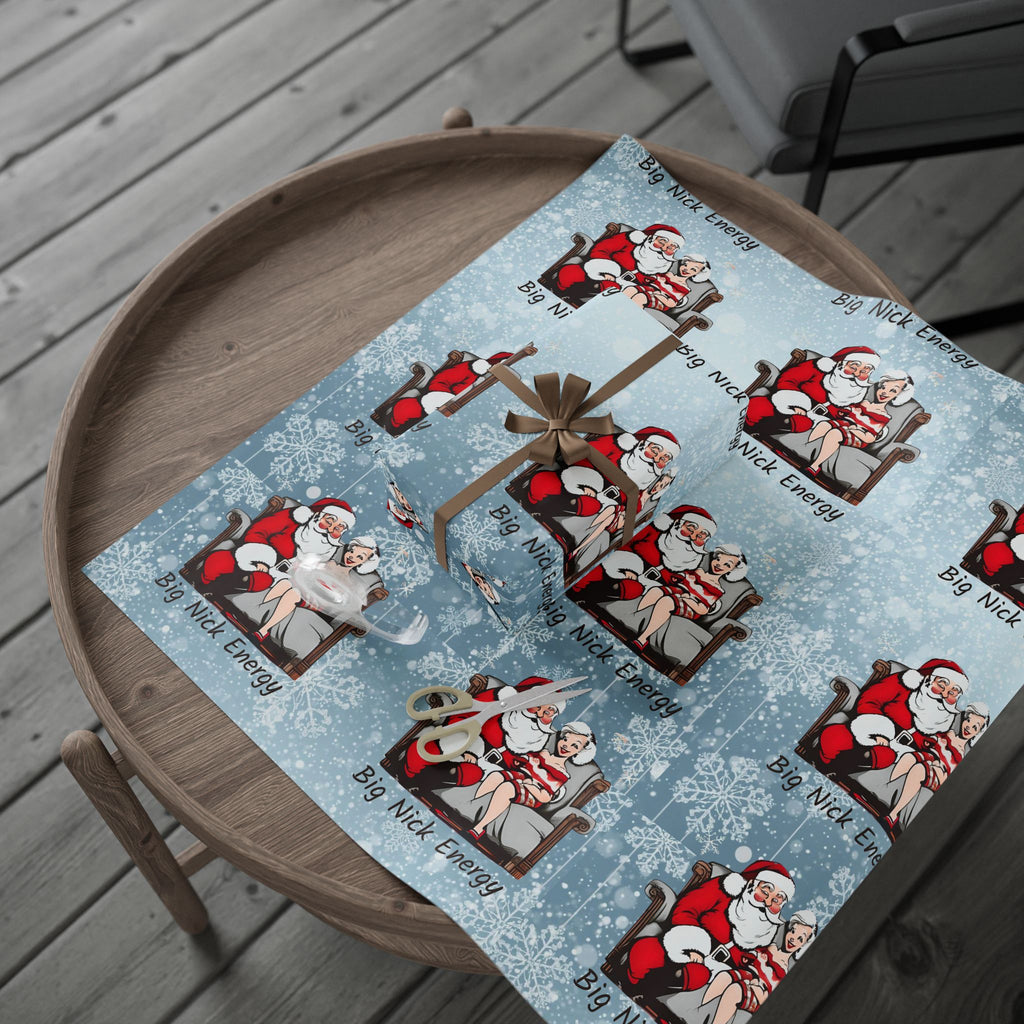 Christmas Santa Wrapping Paper Roll – 'Big Nice Energy' Holiday Gift Wrap