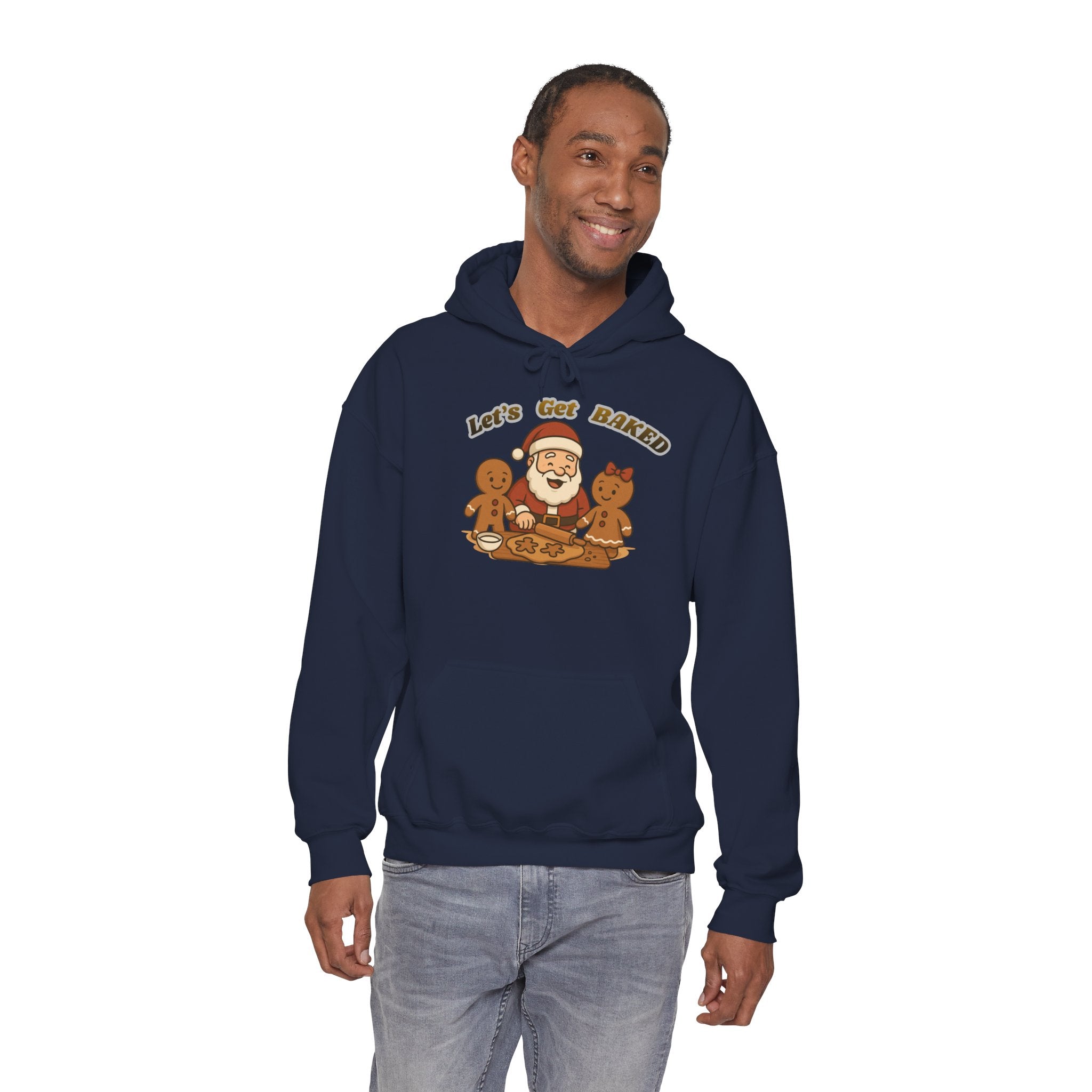 Adult Themed Santa Baking Hoodie — 'Let’s Get Baked' Christmas Attire