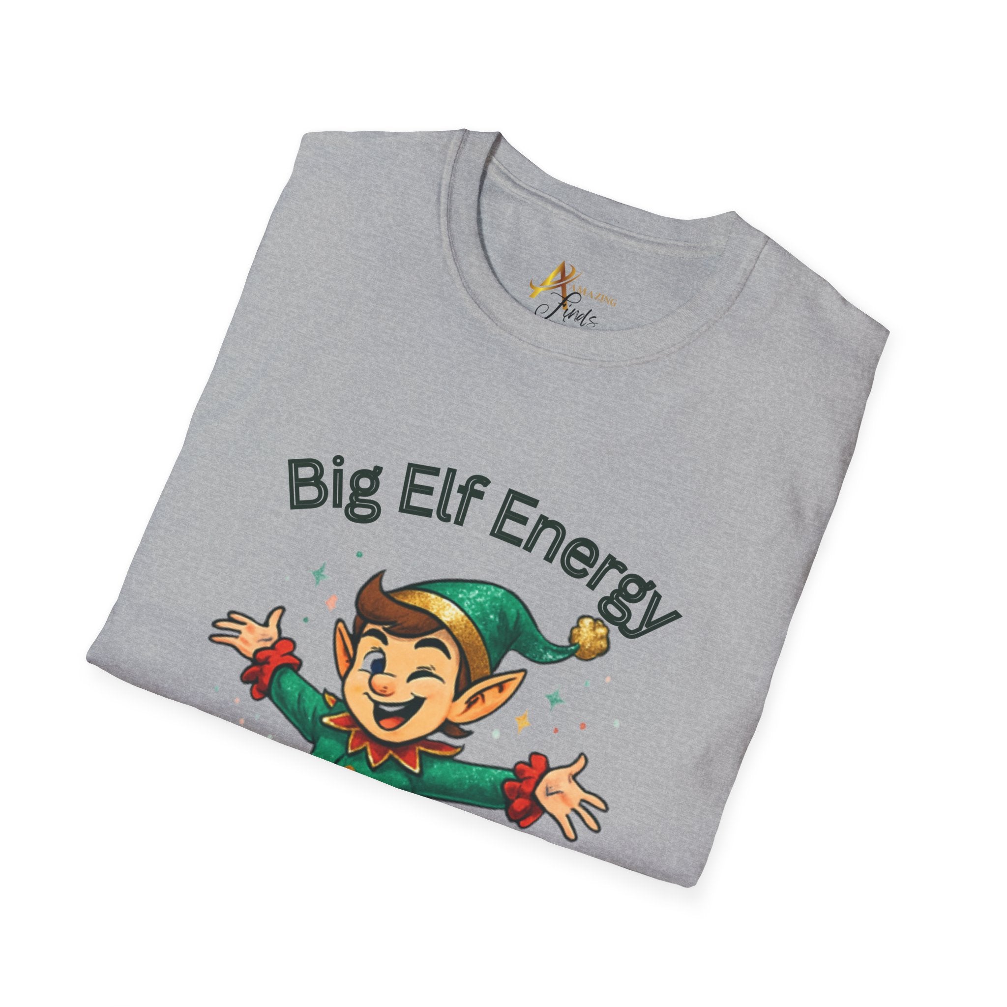 Adult Themed Big Elf  T-Shirt — 'Big Elf Energy' Christmas Attire