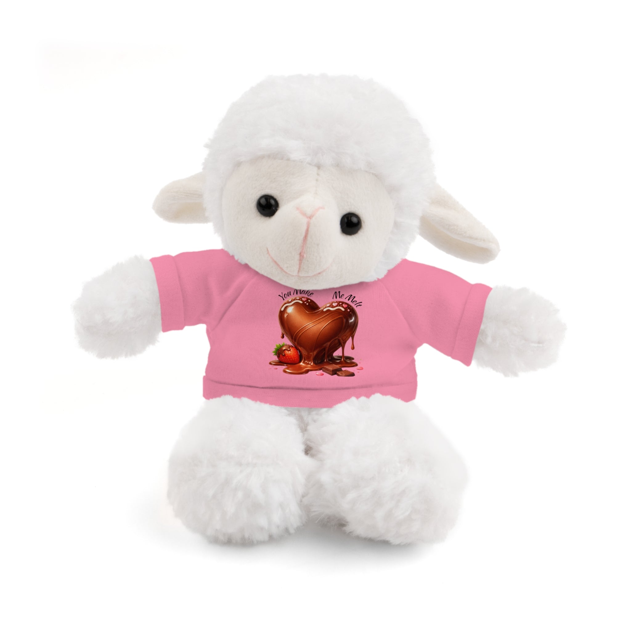 Valentine’s Chocolate Heart Plush with Tee — Stuffed Animal Gift