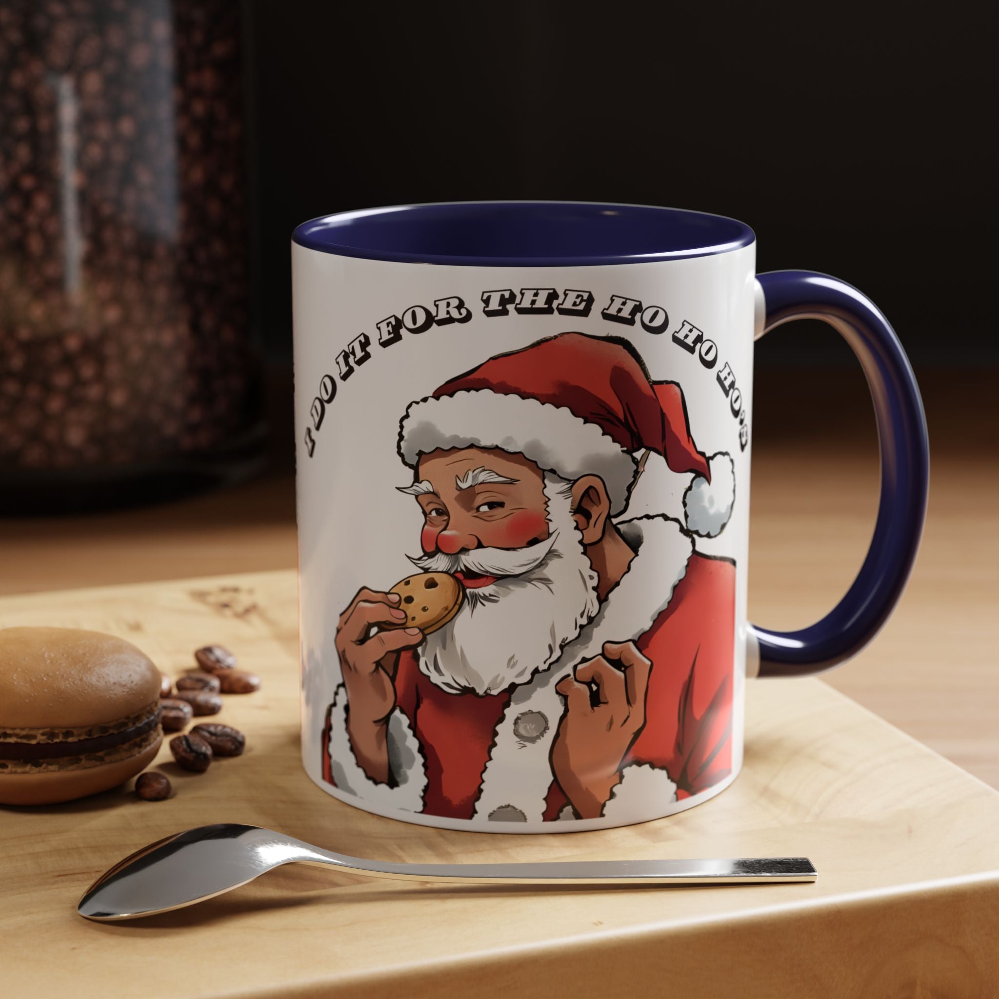 Coffee Mug - Santa Eating Cookie "I Do It For The Ho Ho Ho" Holiday Christmas Mug (11/15 oz)