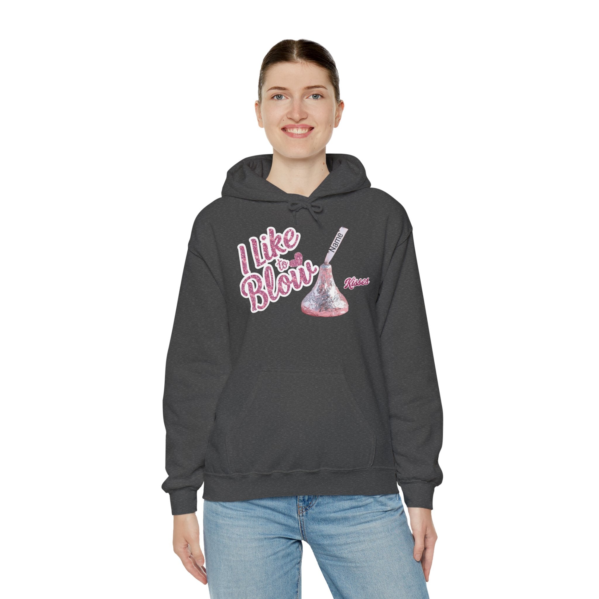 Personalized Valentines Hoodie, Kiss