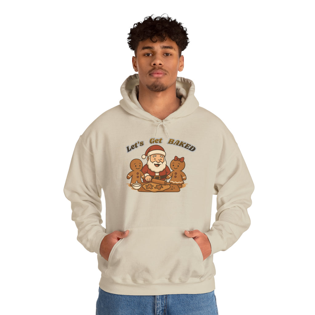 Adult Themed Santa Baking Hoodie — 'Let’s Get Baked' Christmas Attire