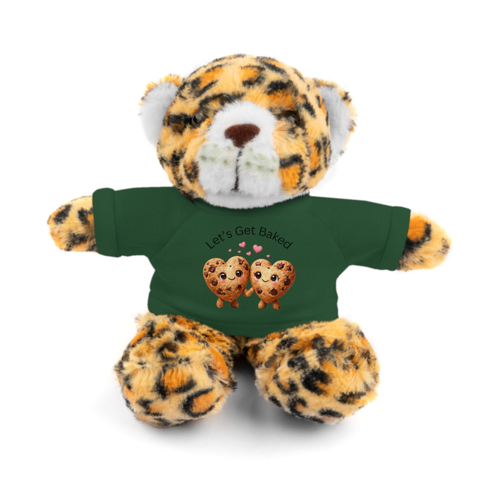 Plush Animal with "Let's Get Baked" Cookie Tee Stuffed Animal