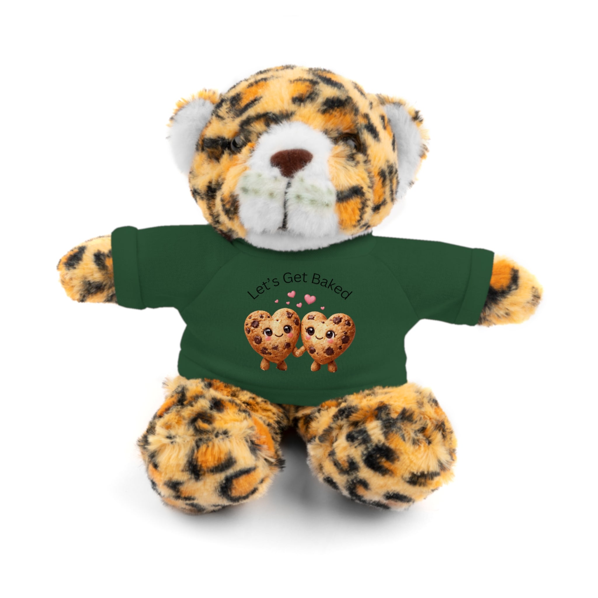 Plush Animal with "Let's Get Baked" Cookie Tee Stuffed Animal