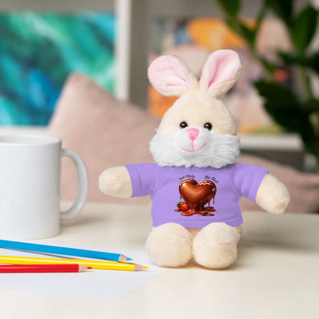 Valentine’s Chocolate Heart Plush with Tee — Stuffed Animal Gift