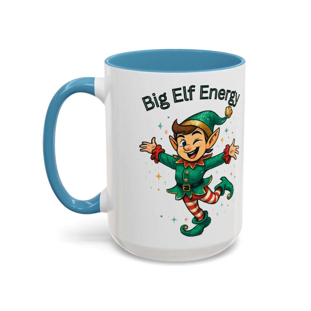 Big Elf Energy Coffee Mug — Holiday Christmas Elf Accent Mug (11/15oz)