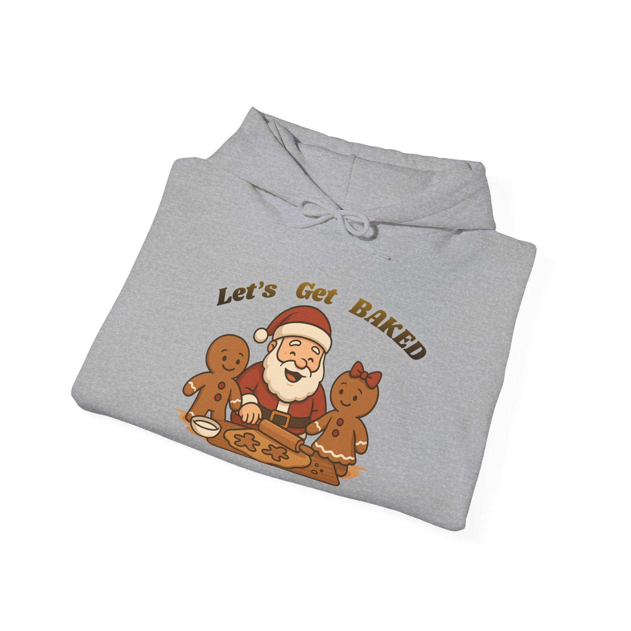 Adult Themed Santa Baking Hoodie — 'Let’s Get Baked' Christmas Attire