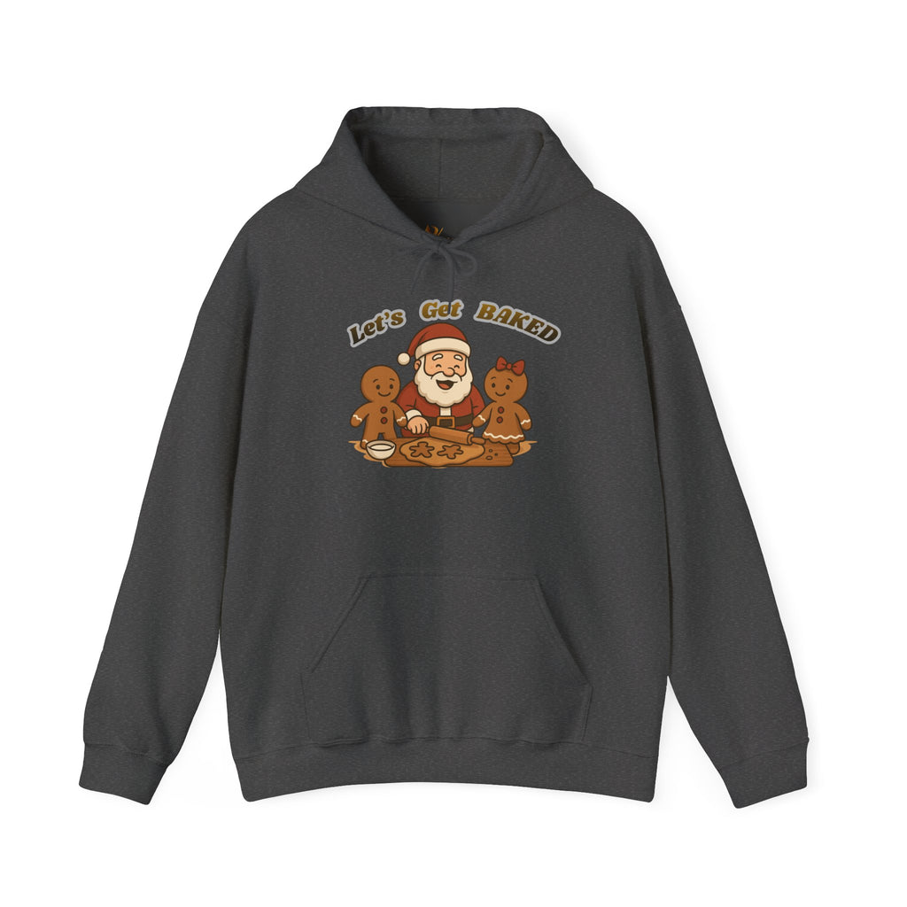 Adult Themed Santa Baking Hoodie — 'Let’s Get Baked' Christmas Attire