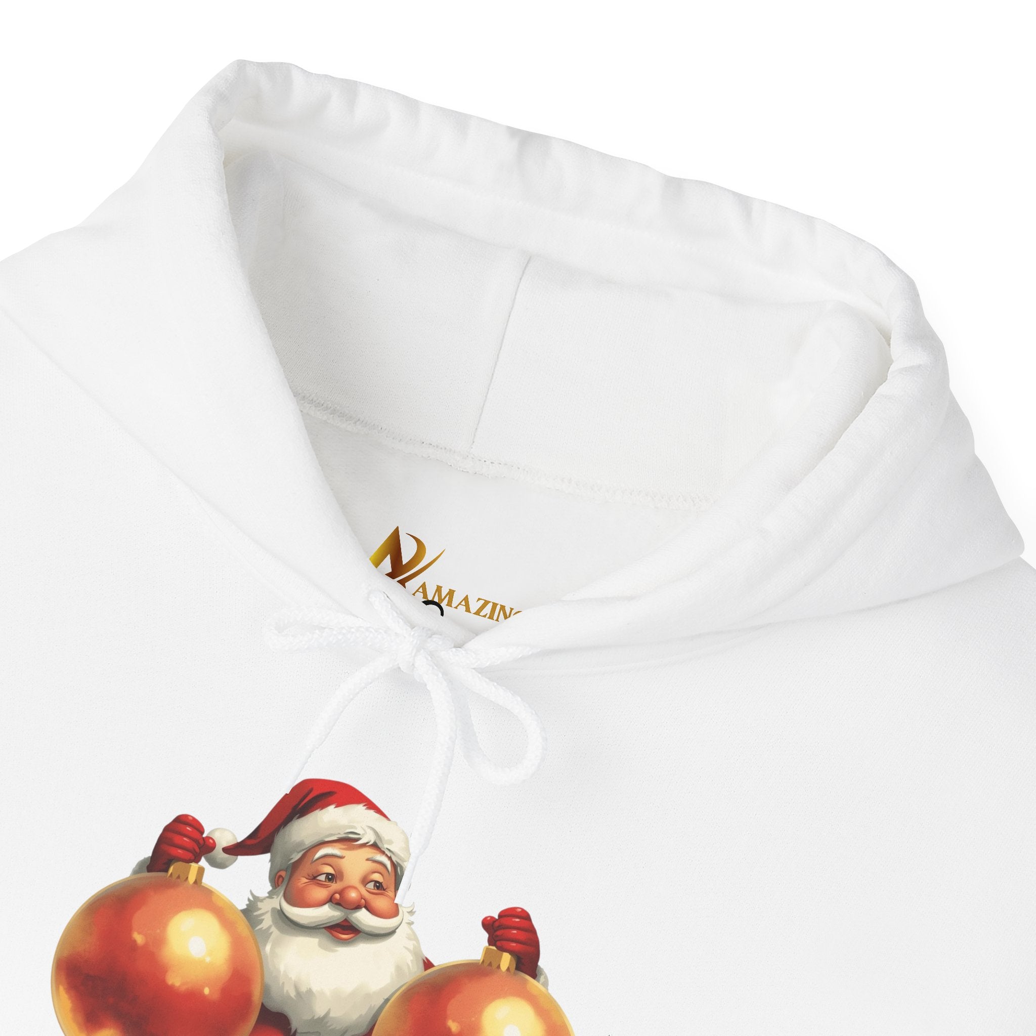 Adult Themed Santa Ornament Hoodie - 'Balls Deep Into Christmas' Christmas Attire